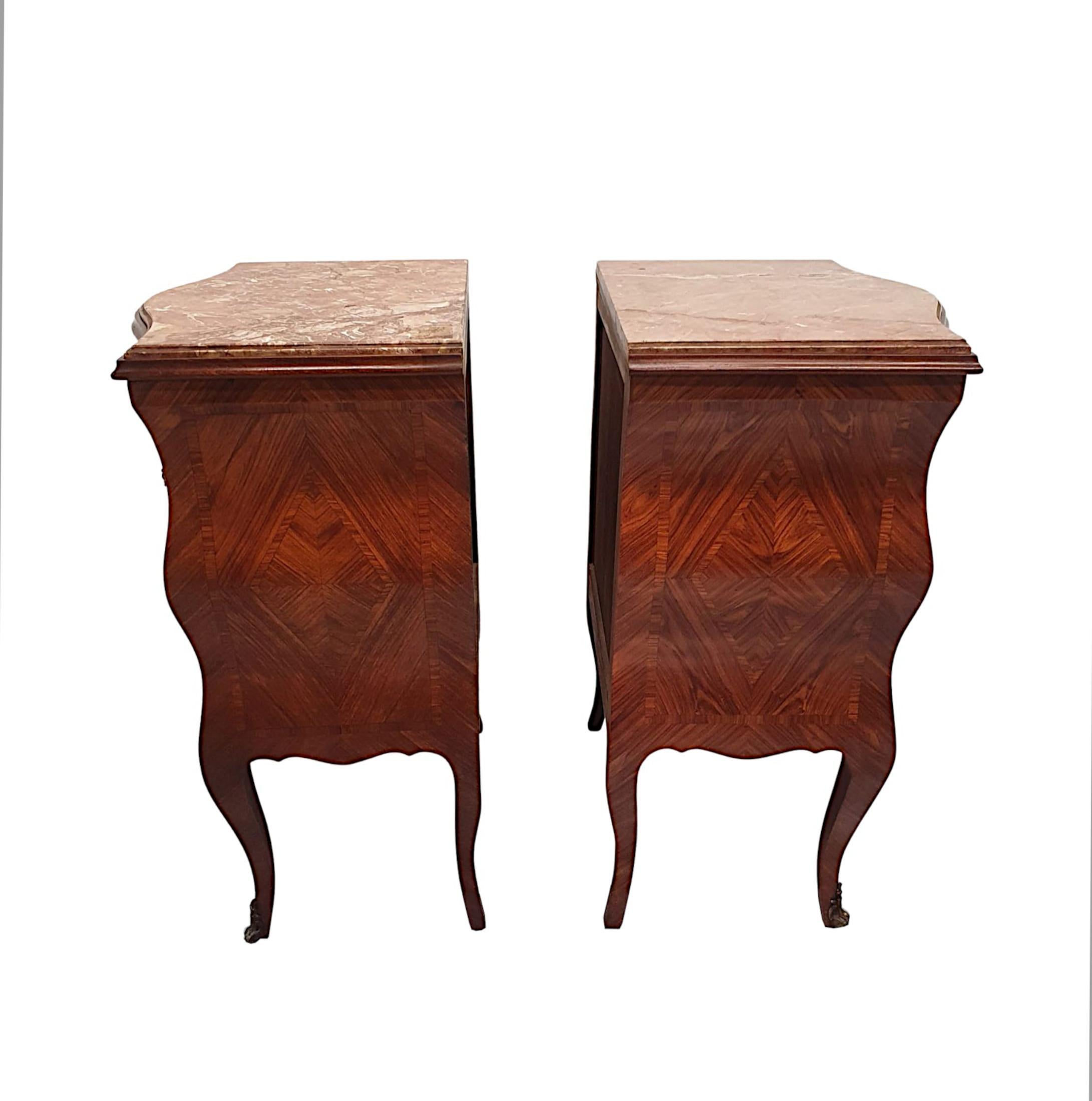 Very Fine 19th Century Pair of Large Marble Top Chests In Good Condition For Sale In Dublin, IE