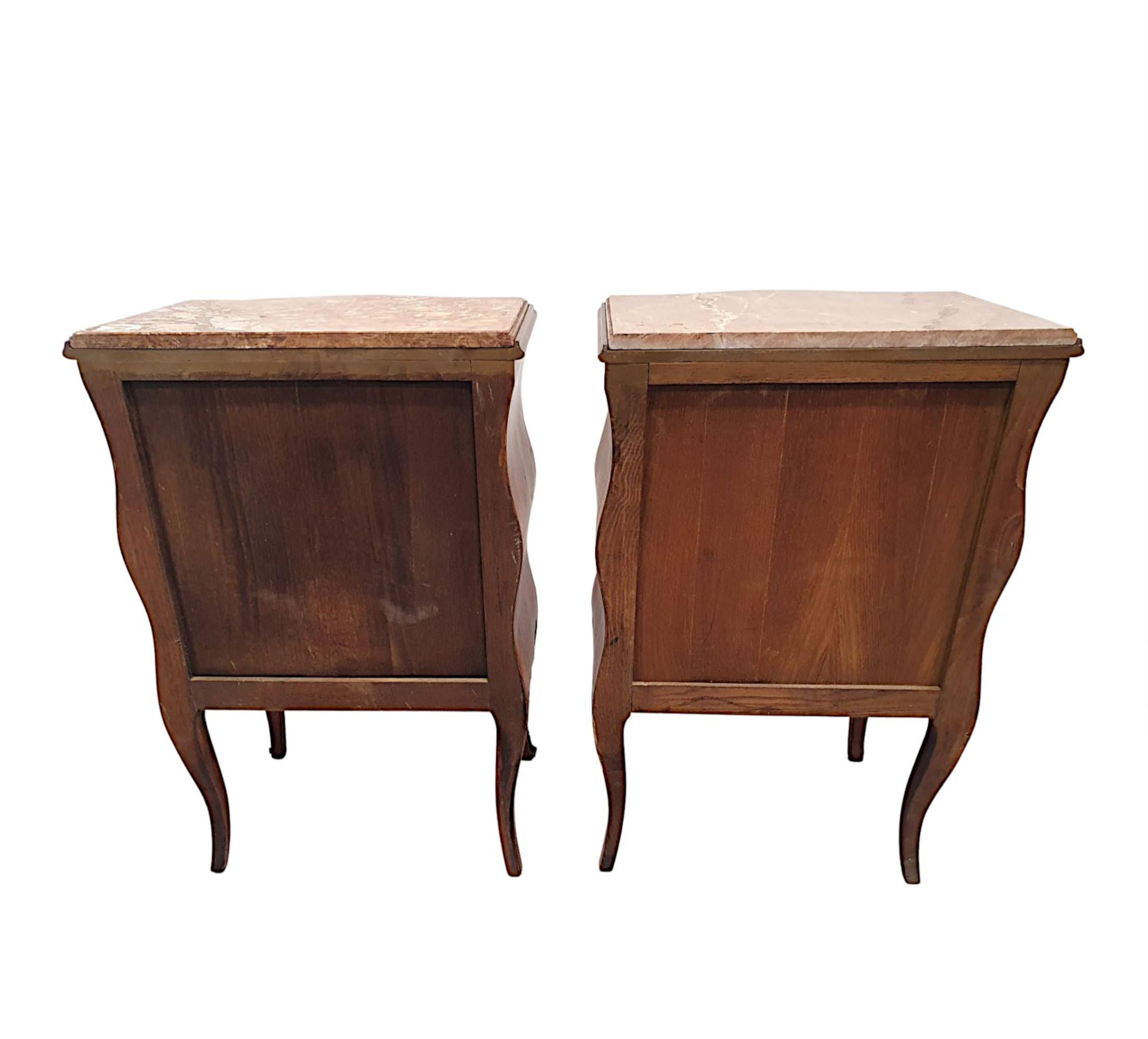 Ormolu Very Fine 19th Century Pair of Large Marble Top Chests For Sale