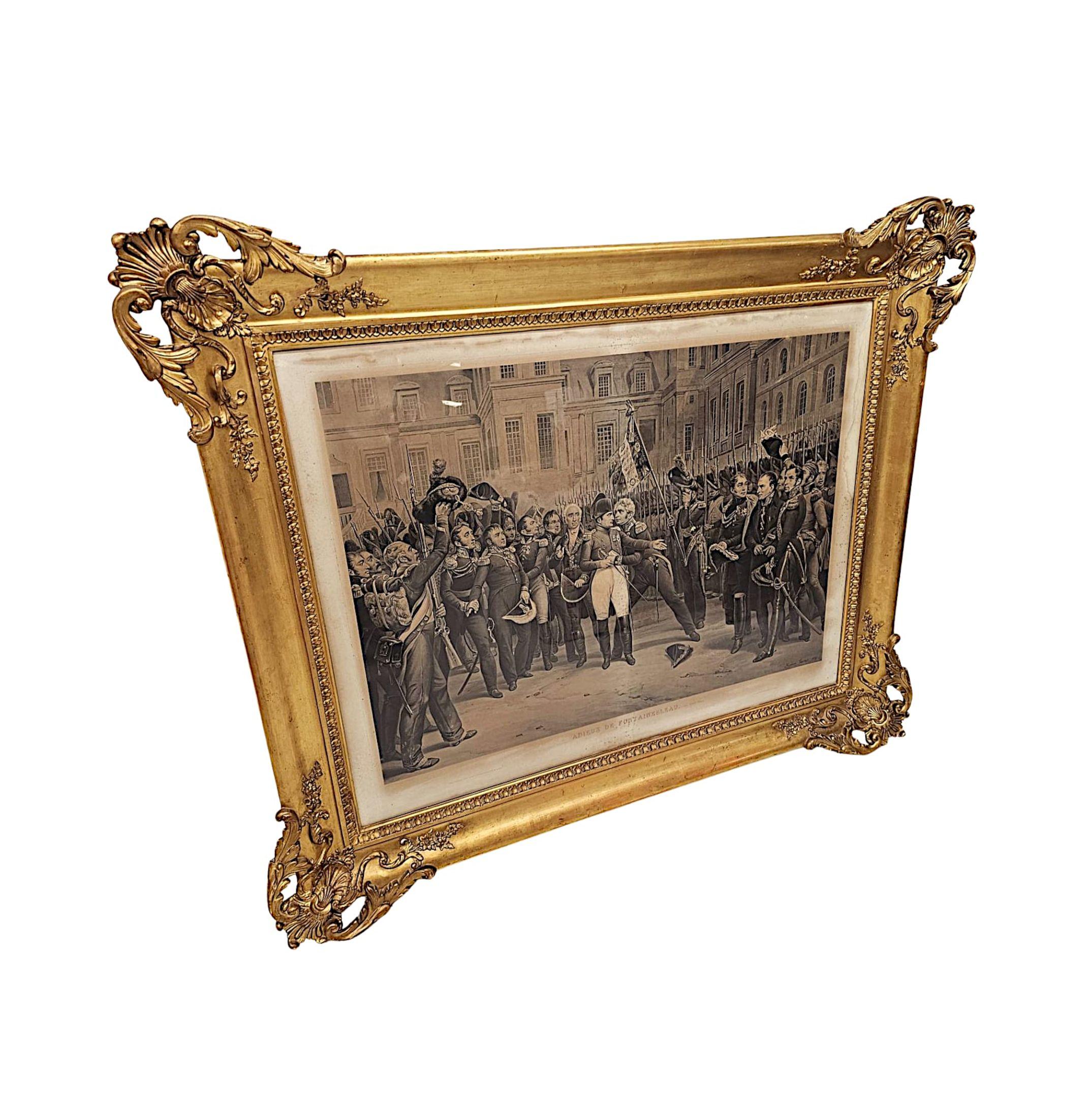 Fino conjunto del siglo XIX de tres enormes grabados de Napoleón Vidrio en venta