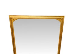 A Very Fine 19th Century Simple Giltwood Ovemantel Mirror
