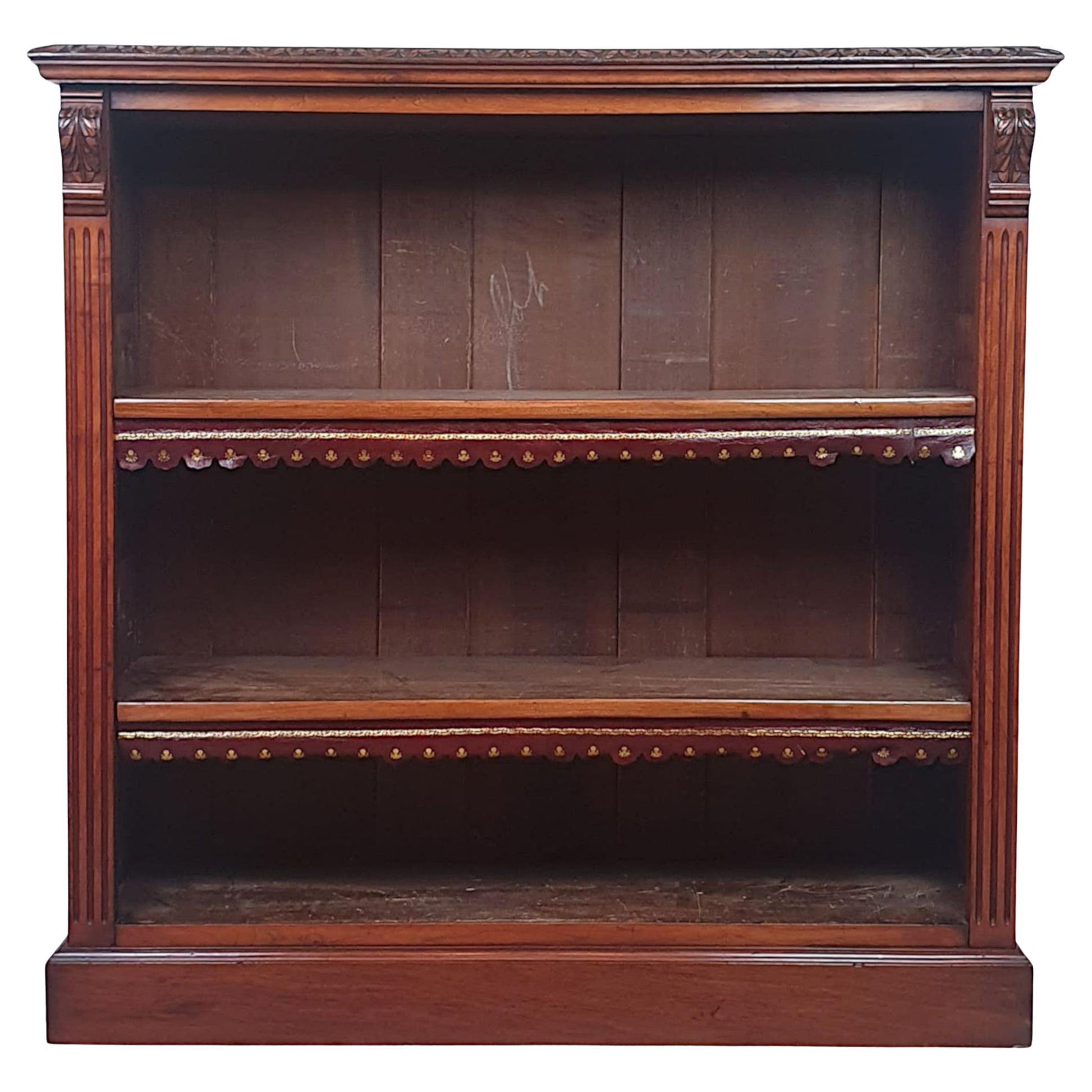 19th Century Country French Open Baroque Hand Carved Bookcase at 1stDibs