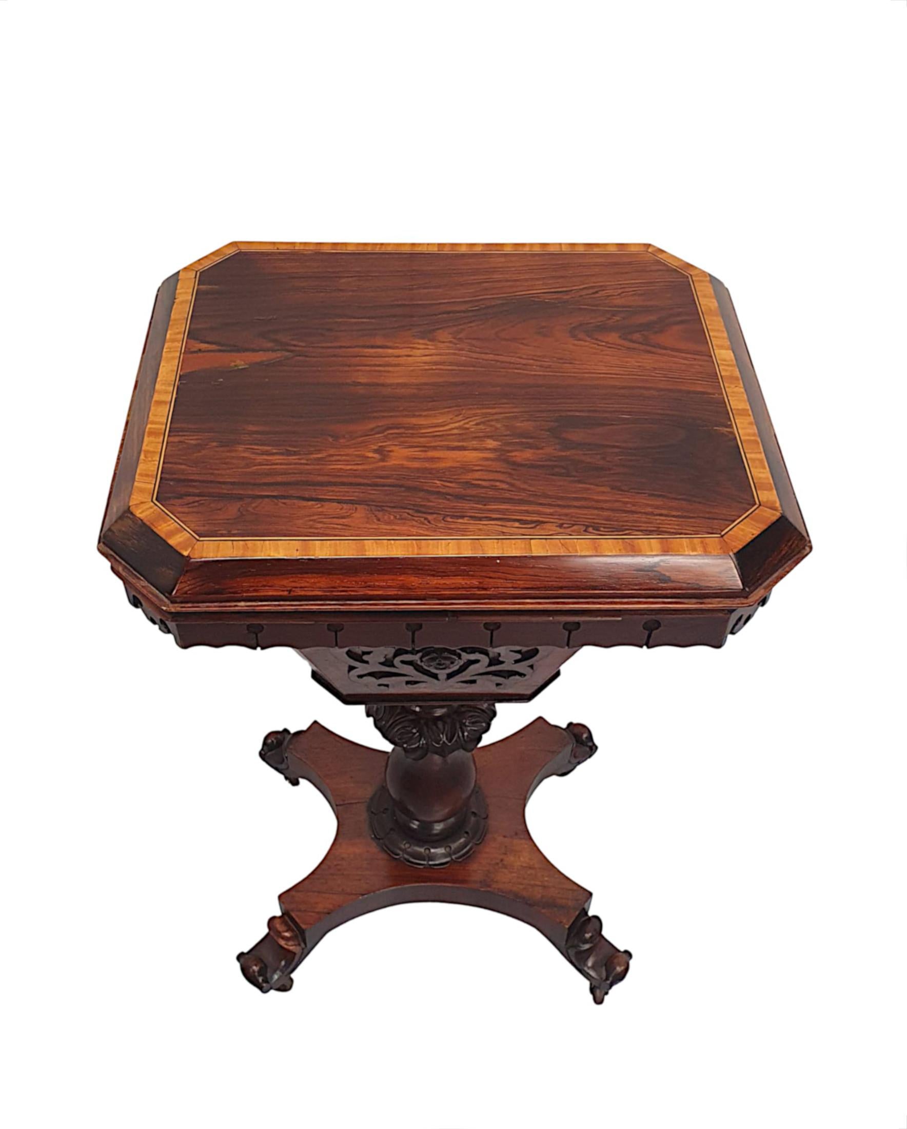 English A Very Fine 19th Century Workbox or Occasional Table  For Sale