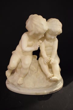 Alabaster-Kinderstatue aus Alabaster