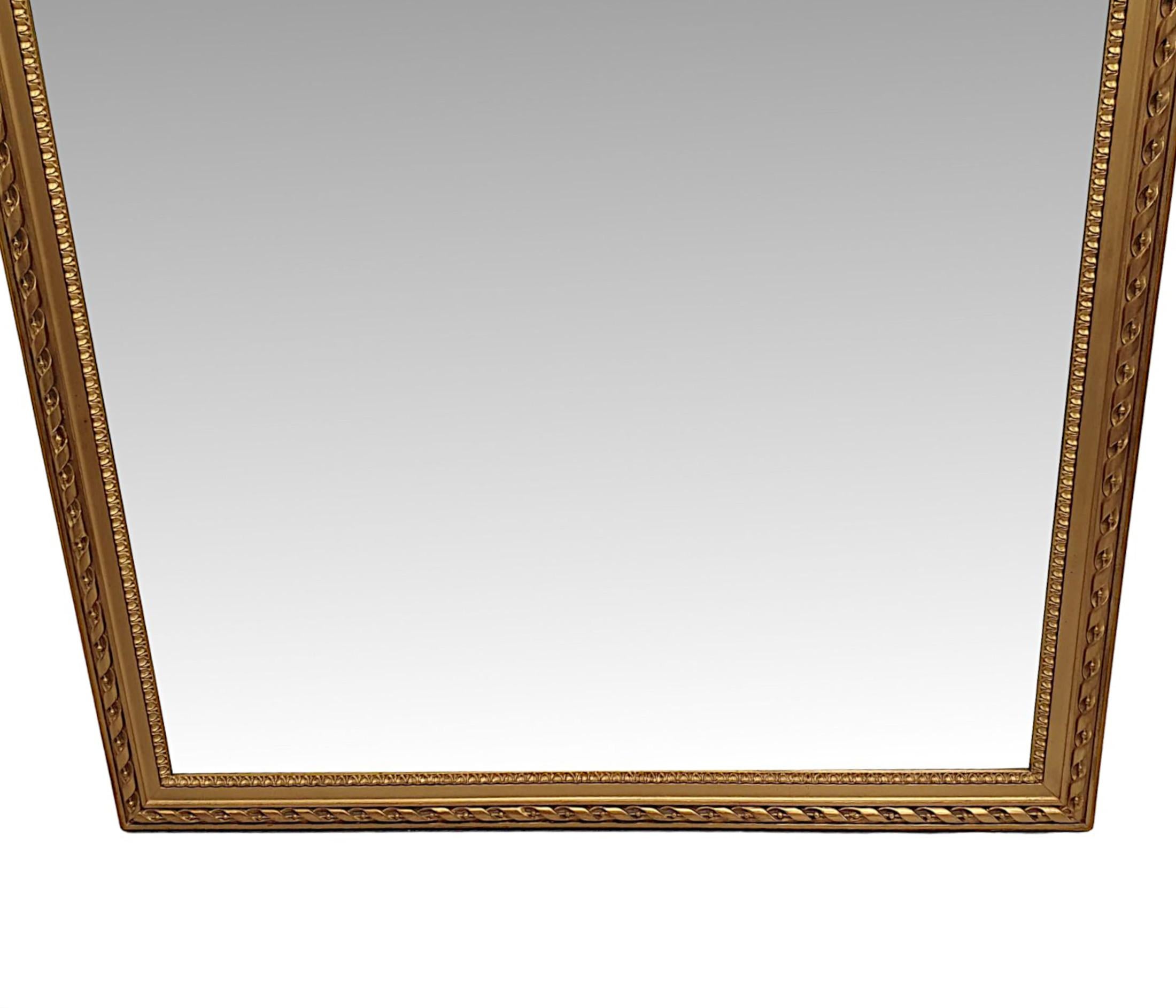 Glass Very Fine and Elegant 19th Century Giltwood Mirror For Sale
