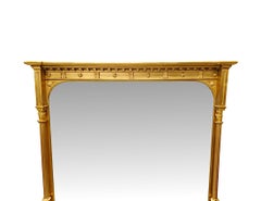 A Very Fine and Large 19th Century Giltwood Overmantel Mirror