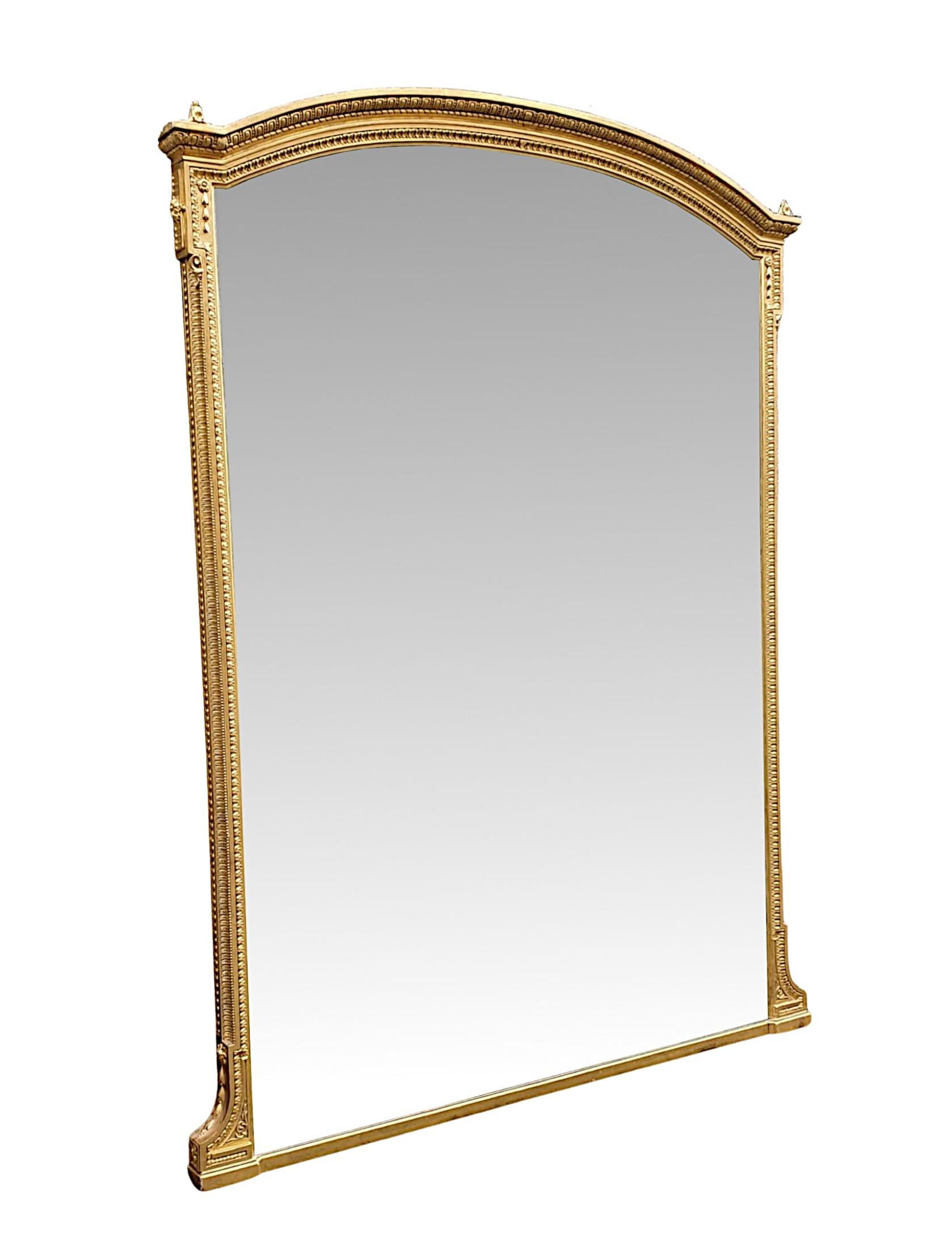 Scottish Very Fine and Rare 19th Century Overmantle Mirror by John Taylor & Son’s For Sale
