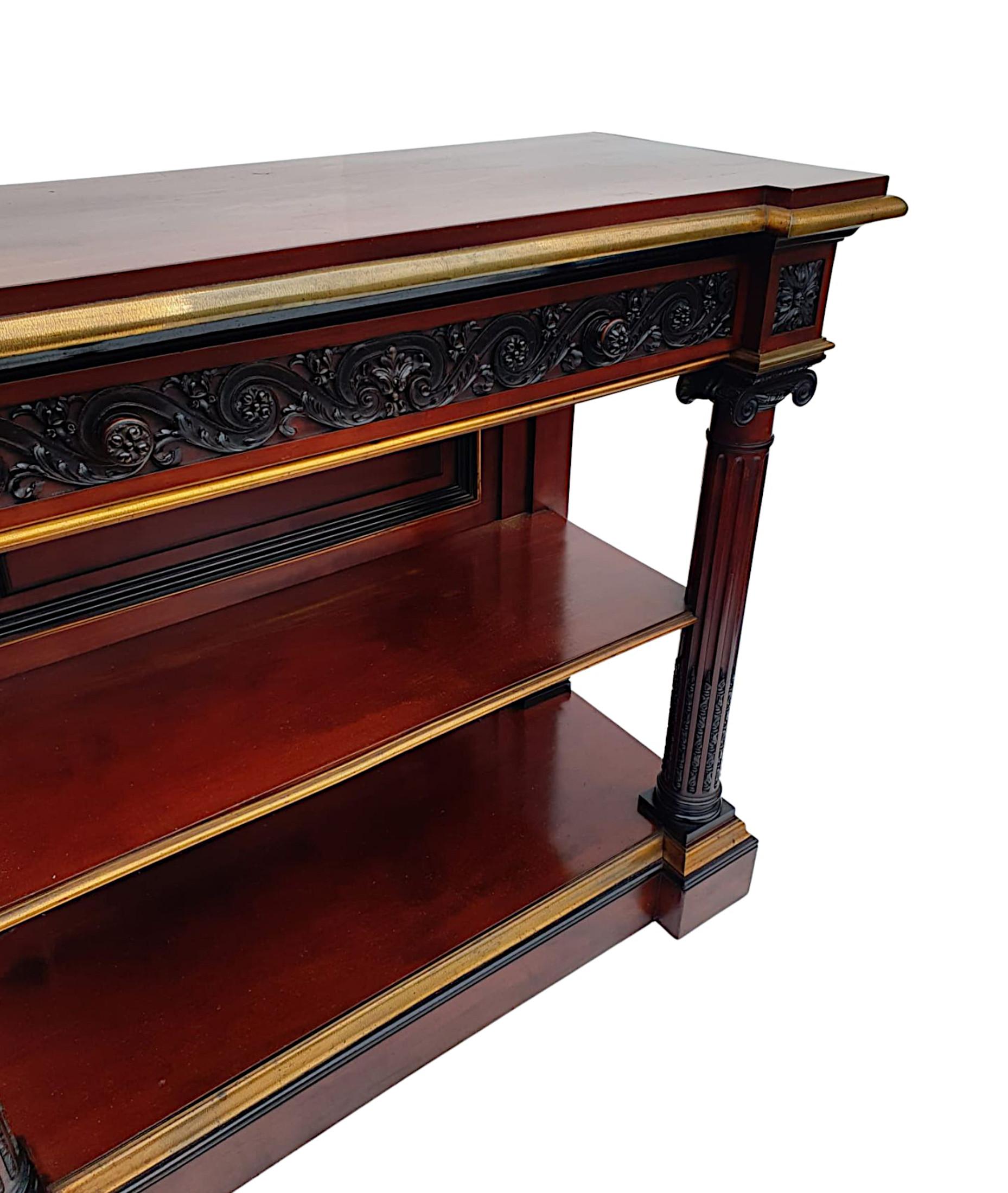 Very Fine and Rare 19th Century Two Tier Console Table For Sale 1
