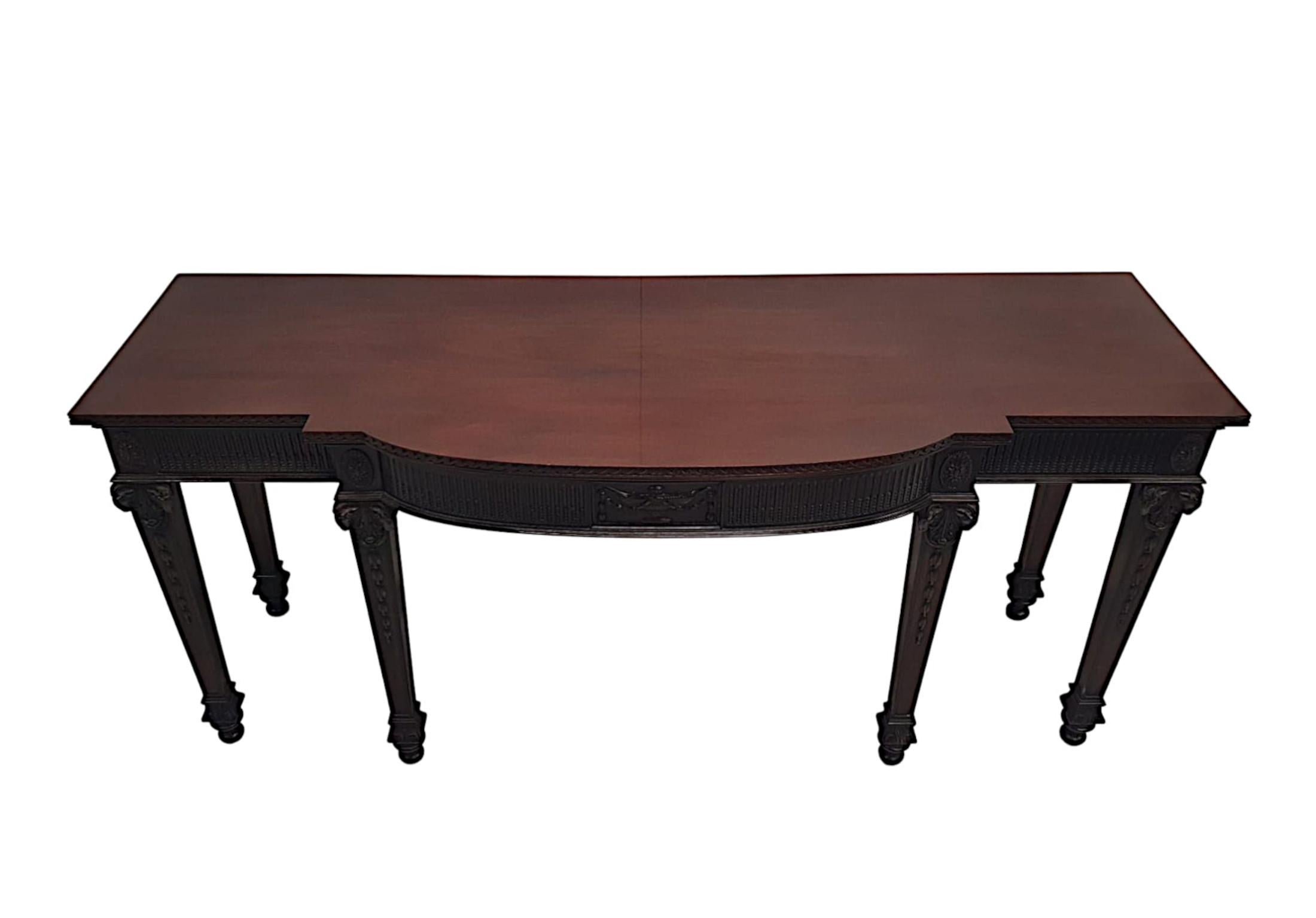 English Very Fine and Rare Edwardian Console or Hall Table in the Manner of Adams For Sale