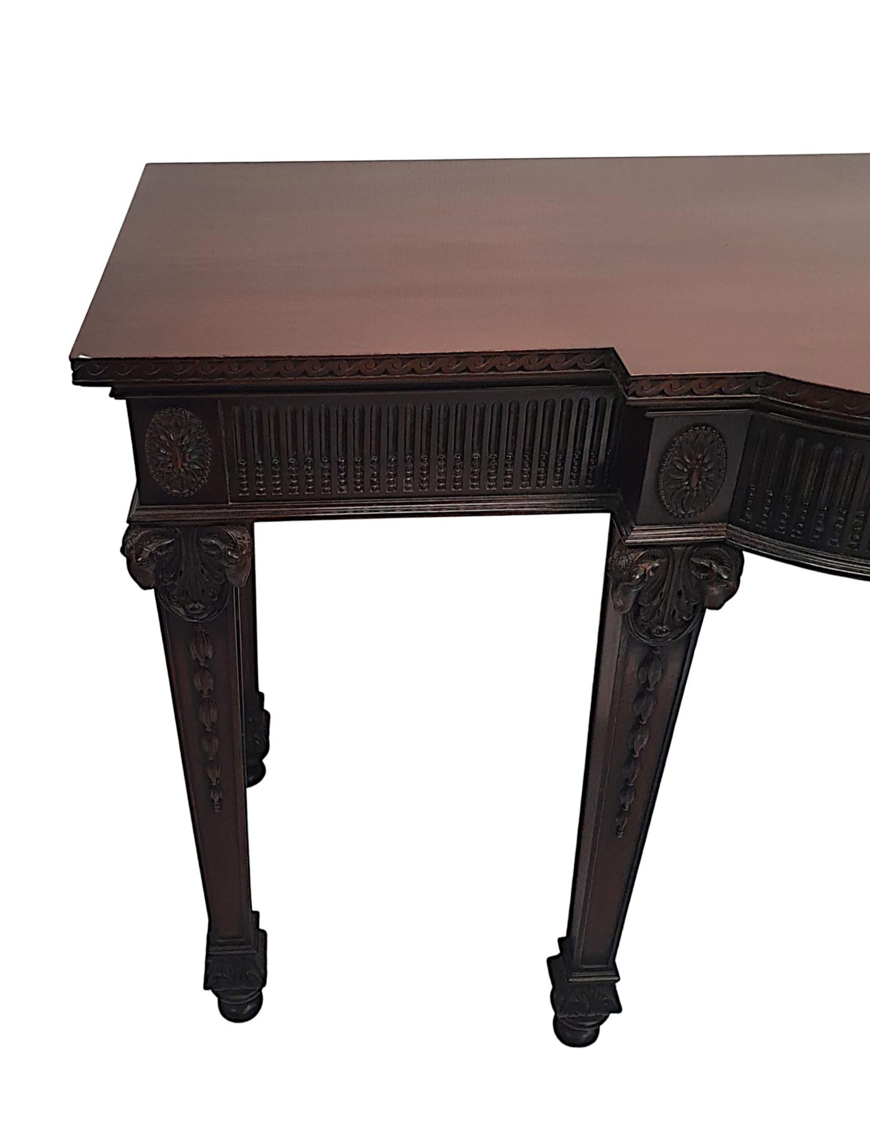 Mahogany Very Fine and Rare Edwardian Console or Hall Table in the Manner of Adams For Sale