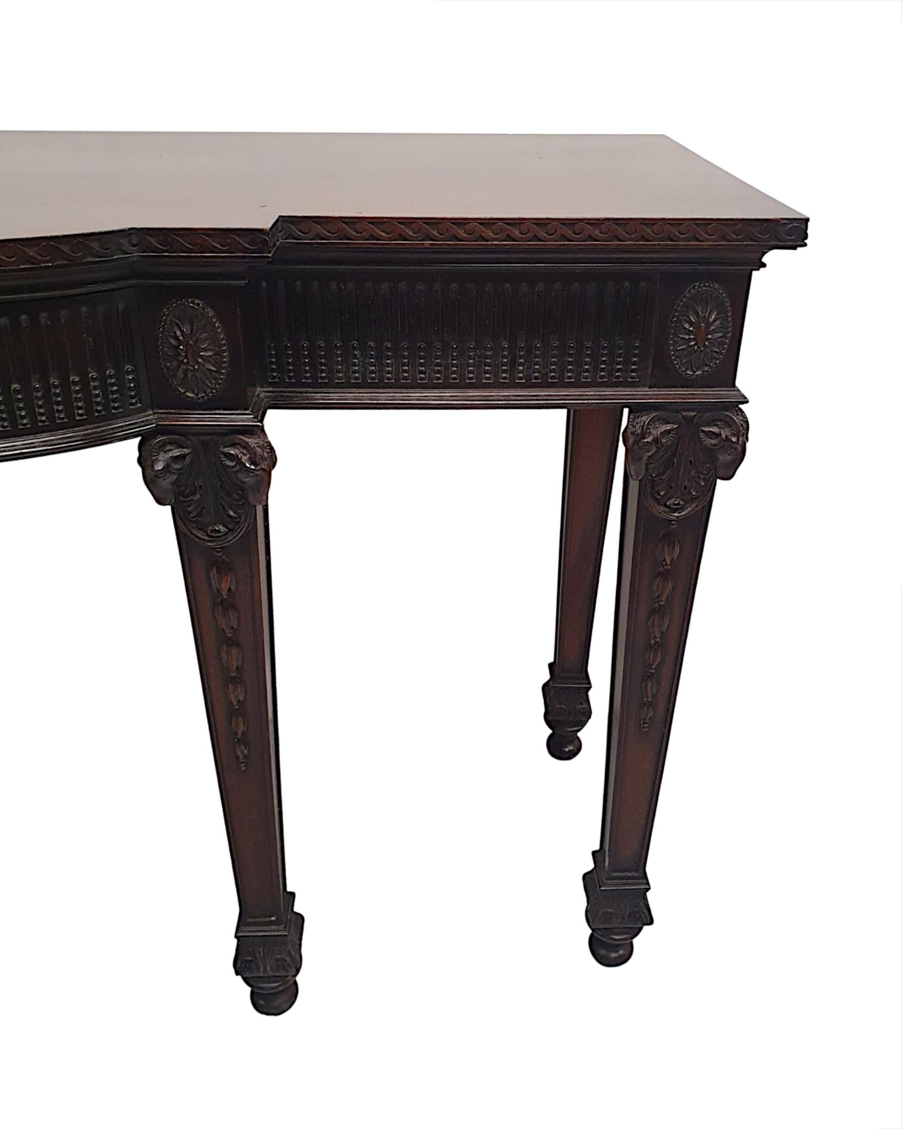 Very Fine and Rare Edwardian Console or Hall Table in the Manner of Adams For Sale 1