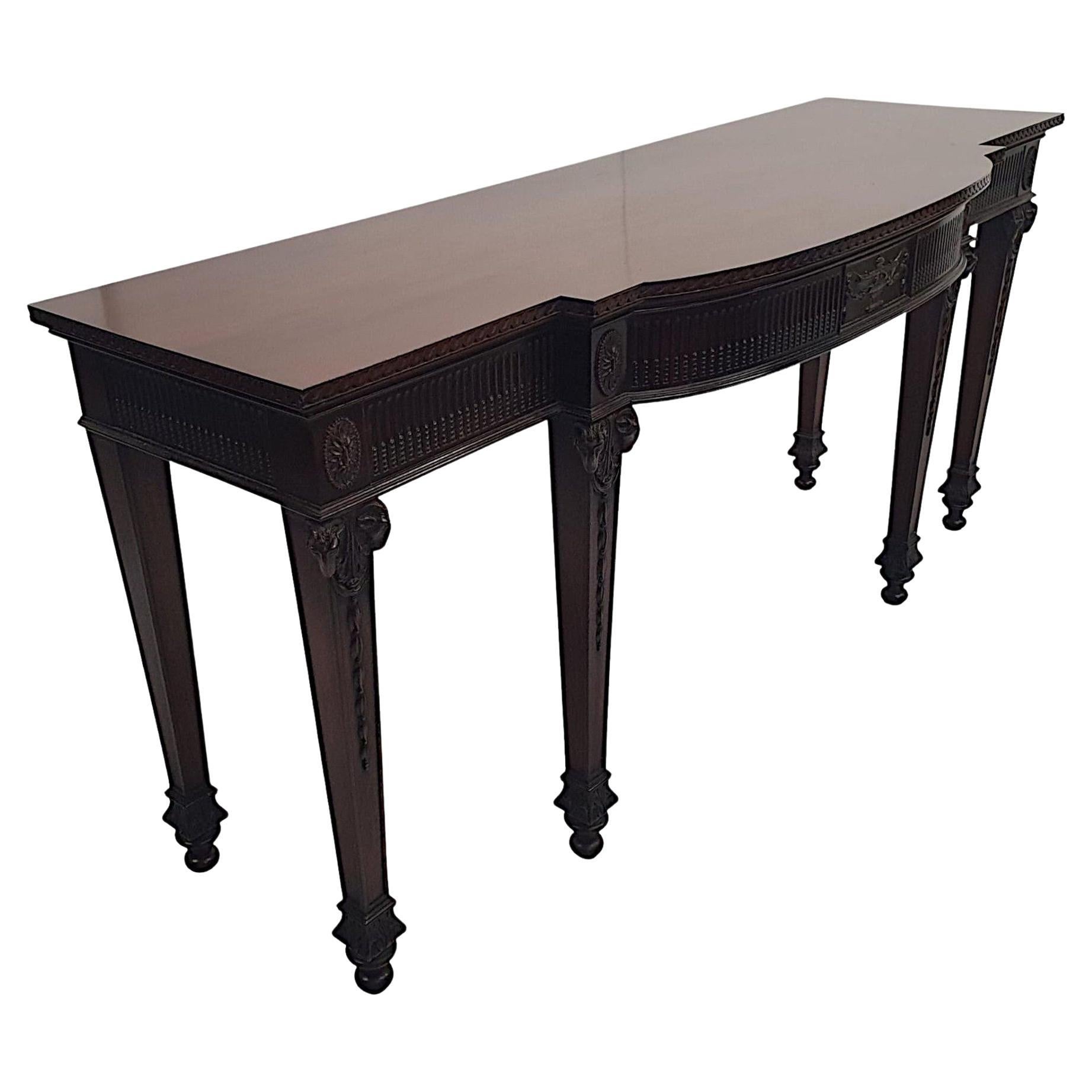 Very Fine and Rare Edwardian Console or Hall Table in the Manner of Adams For Sale