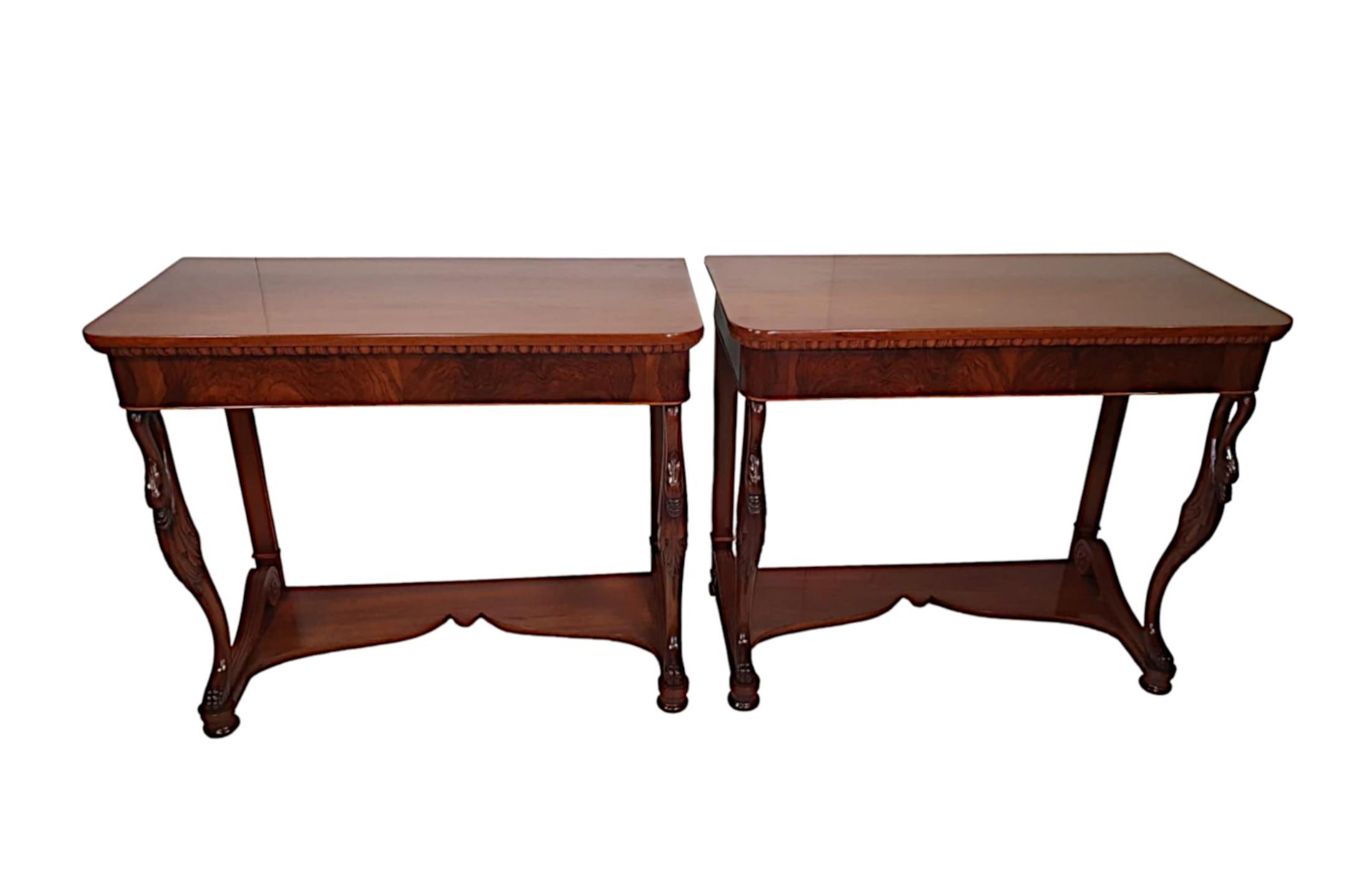 Very Fine and Rare Pair of 19th Century Italian Console Tables In Good Condition For Sale In Dublin, IE