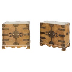 A Very Fine and Rare Pair of Chinese Shagreen Cabinets