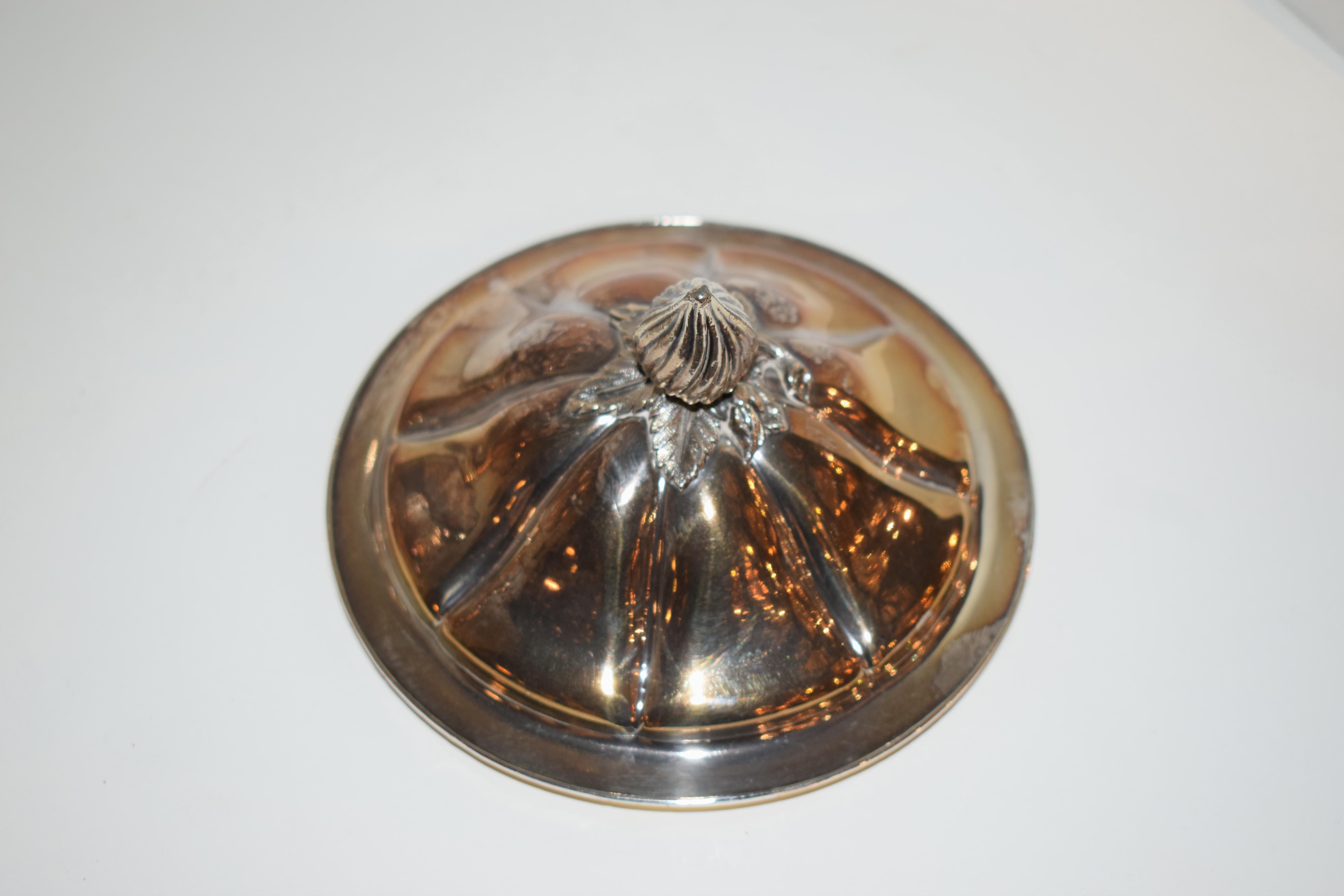 Plated Very Fine and Rare Silverplated Caviar Serving Dish For Sale