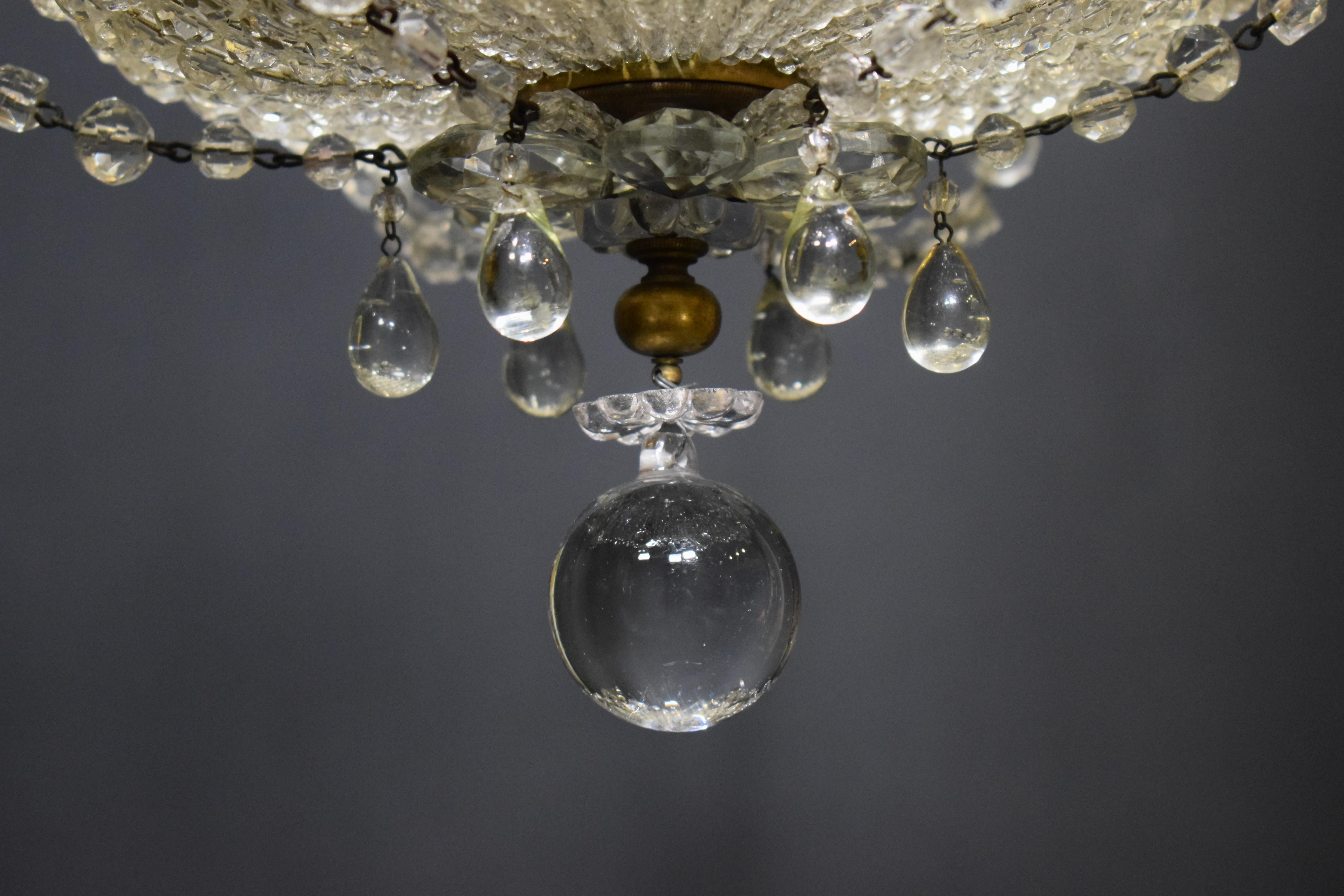 Very Fine Baltic Crystal Chandelier For Sale 1