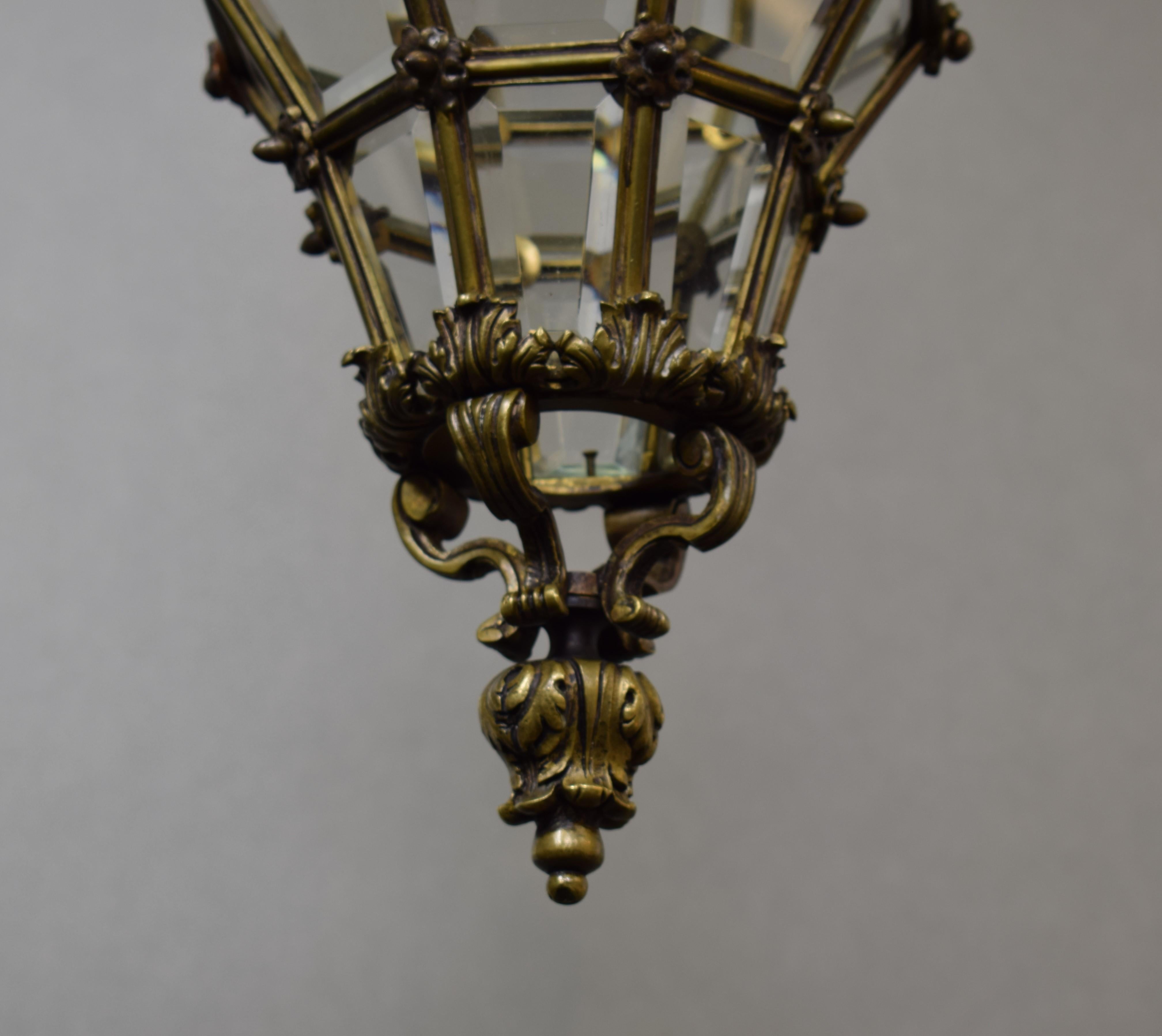 French Very Fine Bronze Versailles Style Lantern For Sale