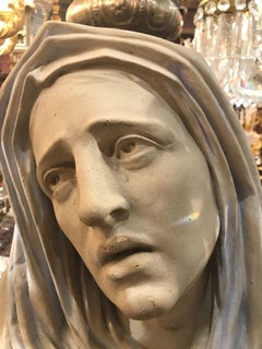 Very Fine Bust of Lady on Wooden Base