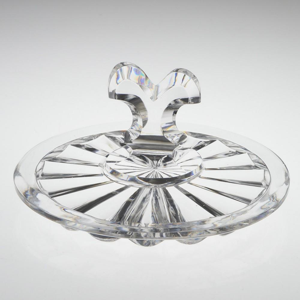 Glass Very Fine Butter Dish, circa 1835 For Sale