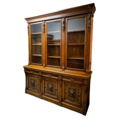 Antique A very Fine C19th Oak Library Bookcase 