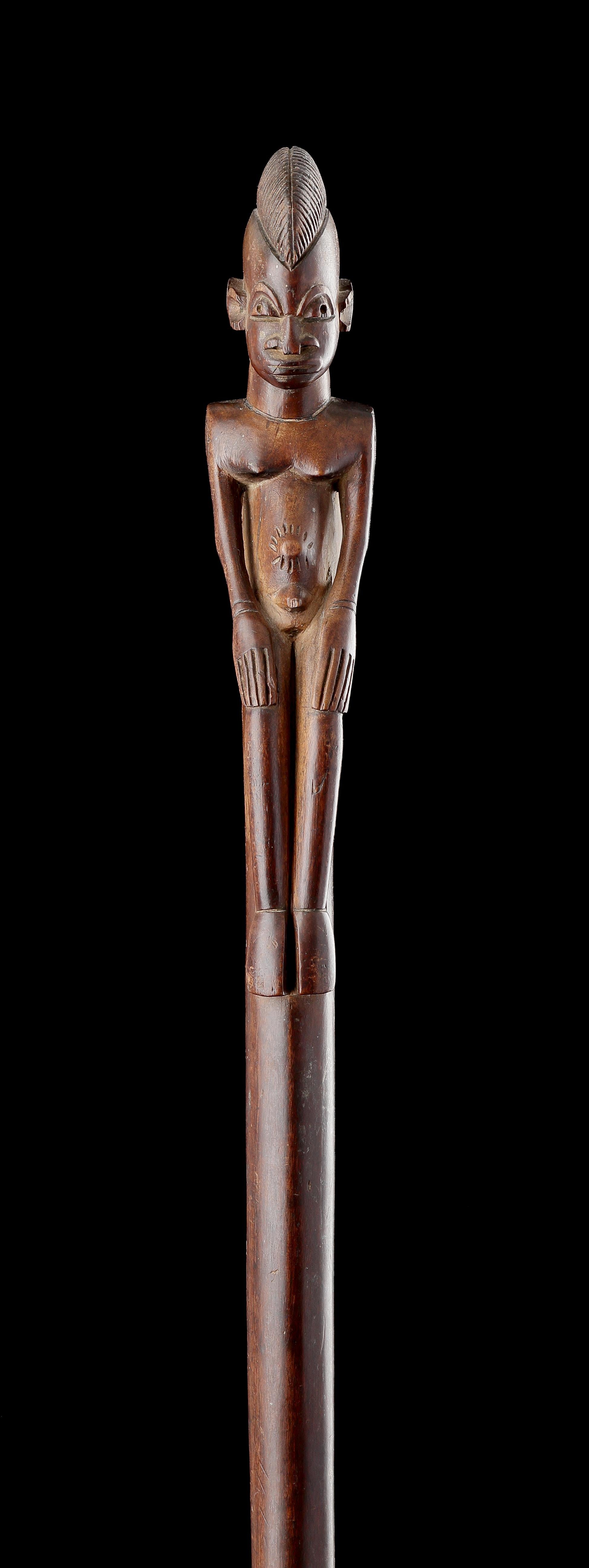 A Very Fine Carved Staff by Sikiré Kambiré (1896 - 1963) For Sale 5