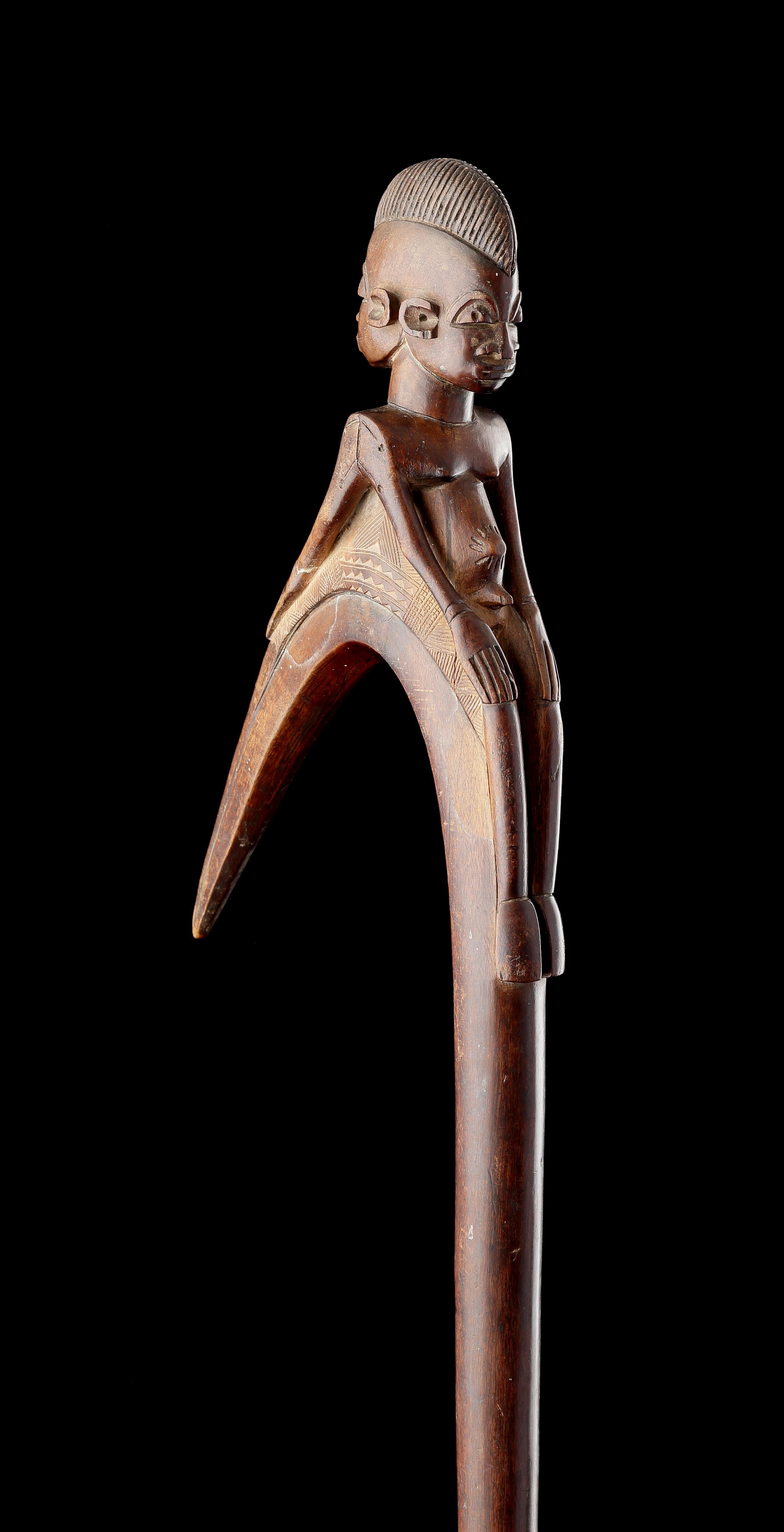 A Very Fine Carved Staff by Sikiré Kambiré (1896 - 1963) For Sale 6