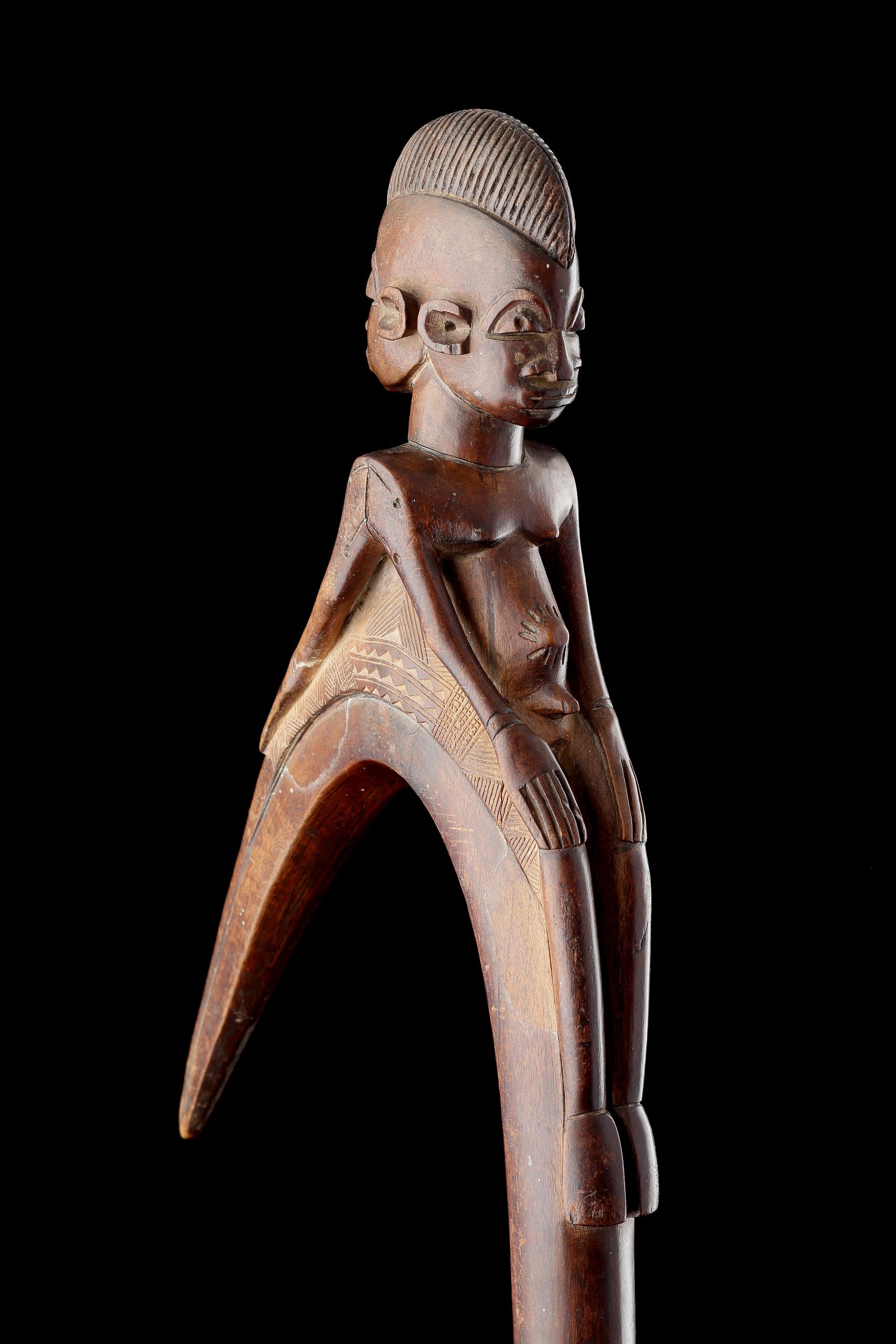 A Very Fine Carved Staff by Sikiré Kambiré (1896 - 1963) For Sale 7