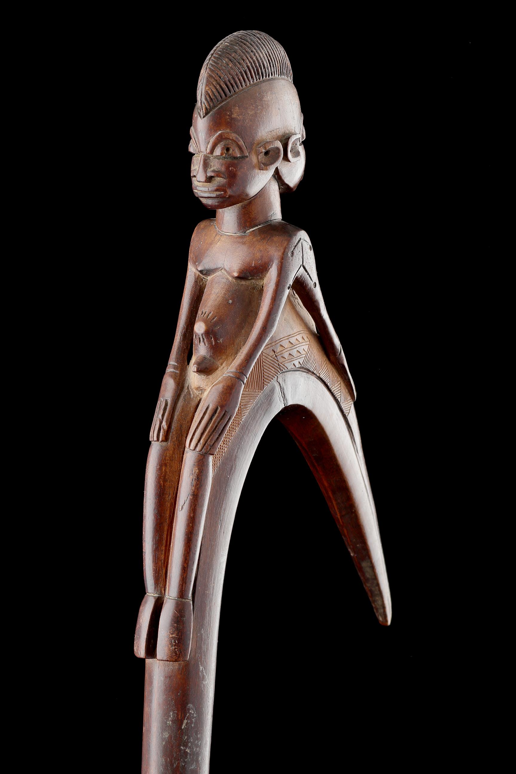 A Very Fine Carved Staff by Sikiré Kambiré (1896 - 1963) For Sale 8