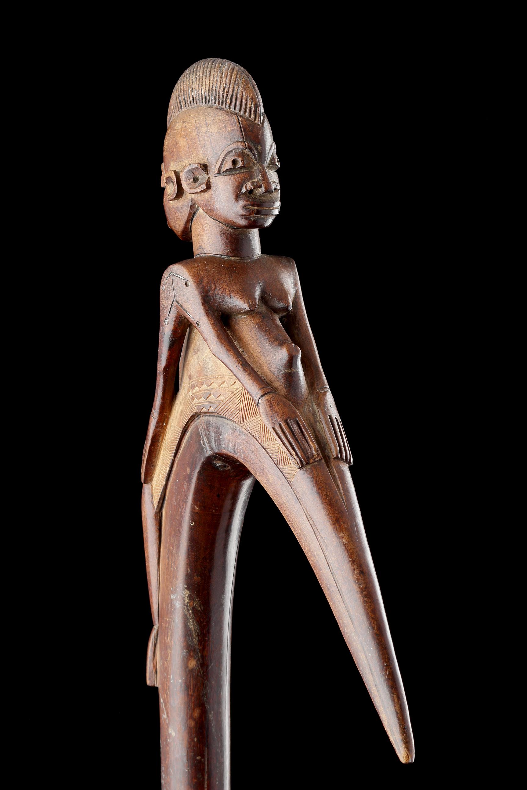 A Very Fine Carved Staff by Sikiré Kambiré (1896 - 1963) For Sale 9