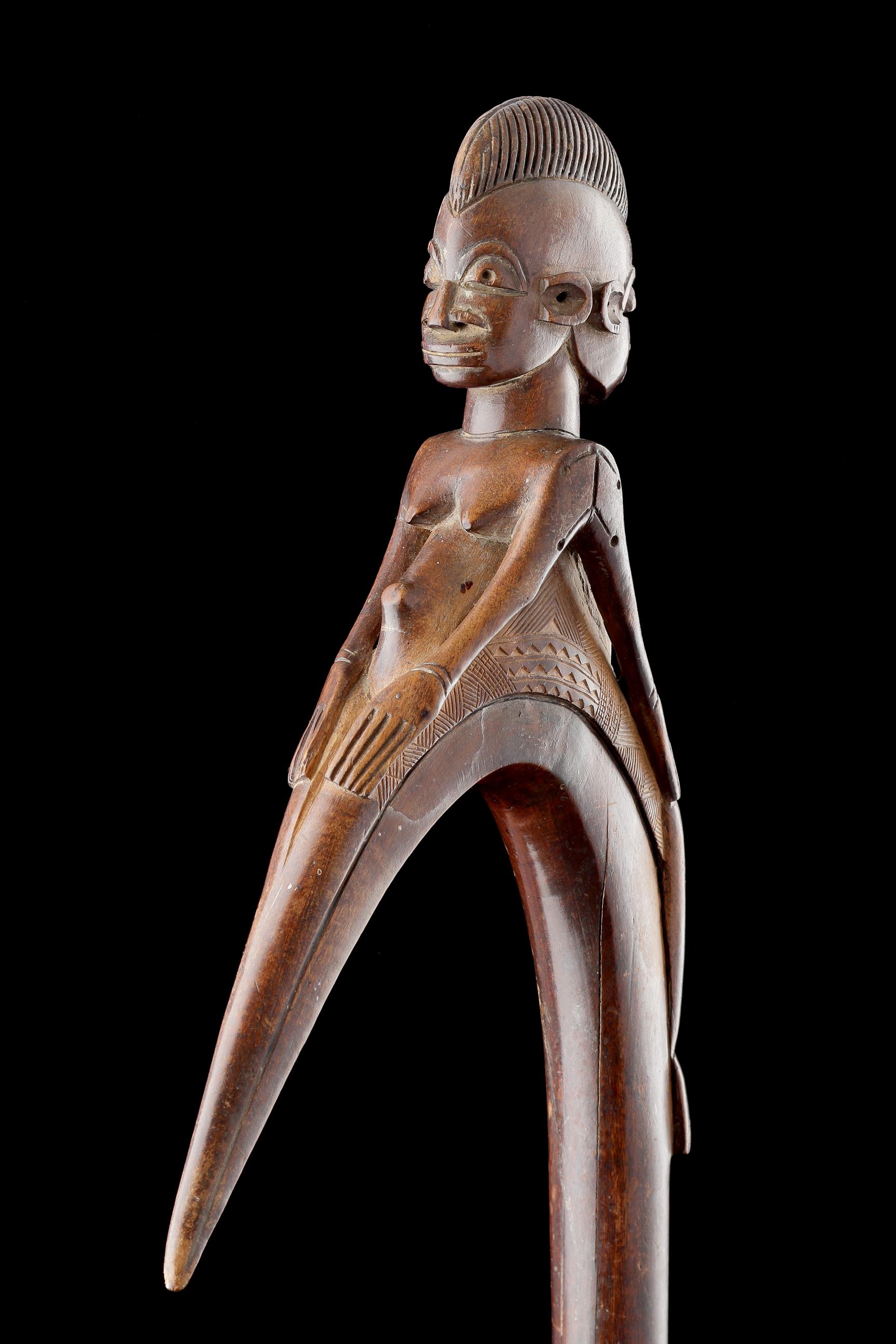 A Very Fine Carved Staff by Sikiré Kambiré (1896 - 1963) For Sale 10