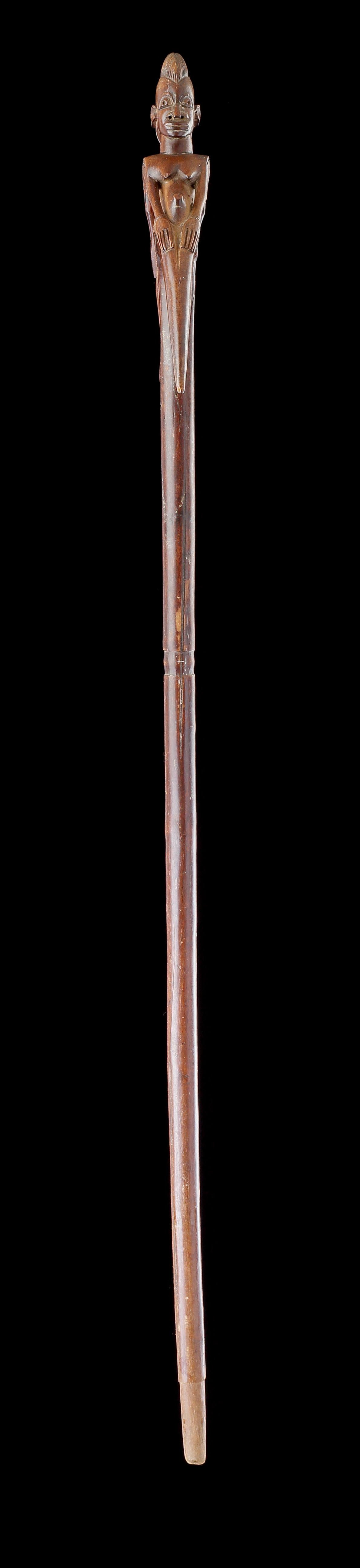 Burkinabe A Very Fine Carved Staff by Sikiré Kambiré (1896 - 1963) For Sale