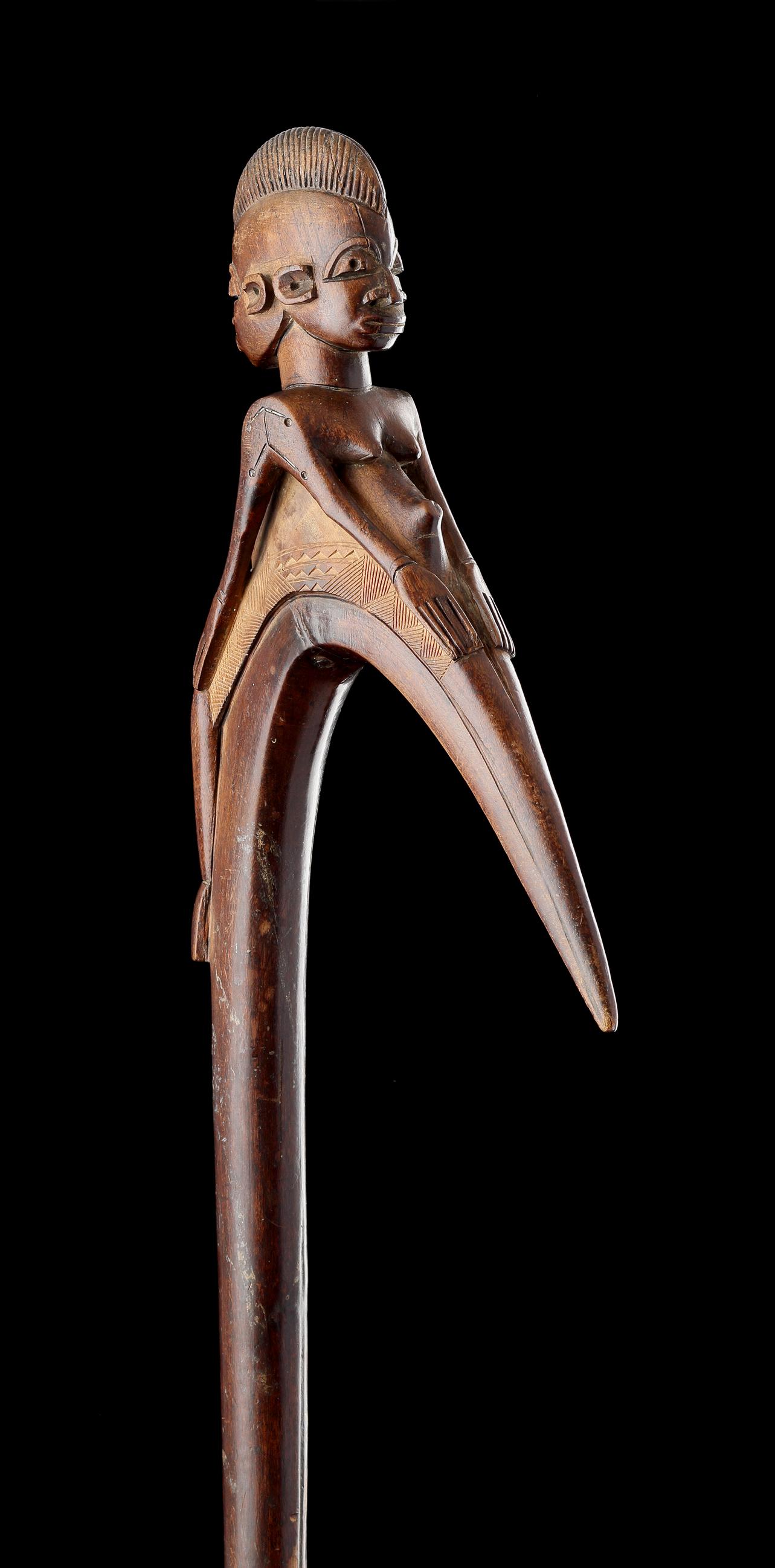 A Very Fine Carved Staff by Sikiré Kambiré (1896 - 1963) For Sale 2