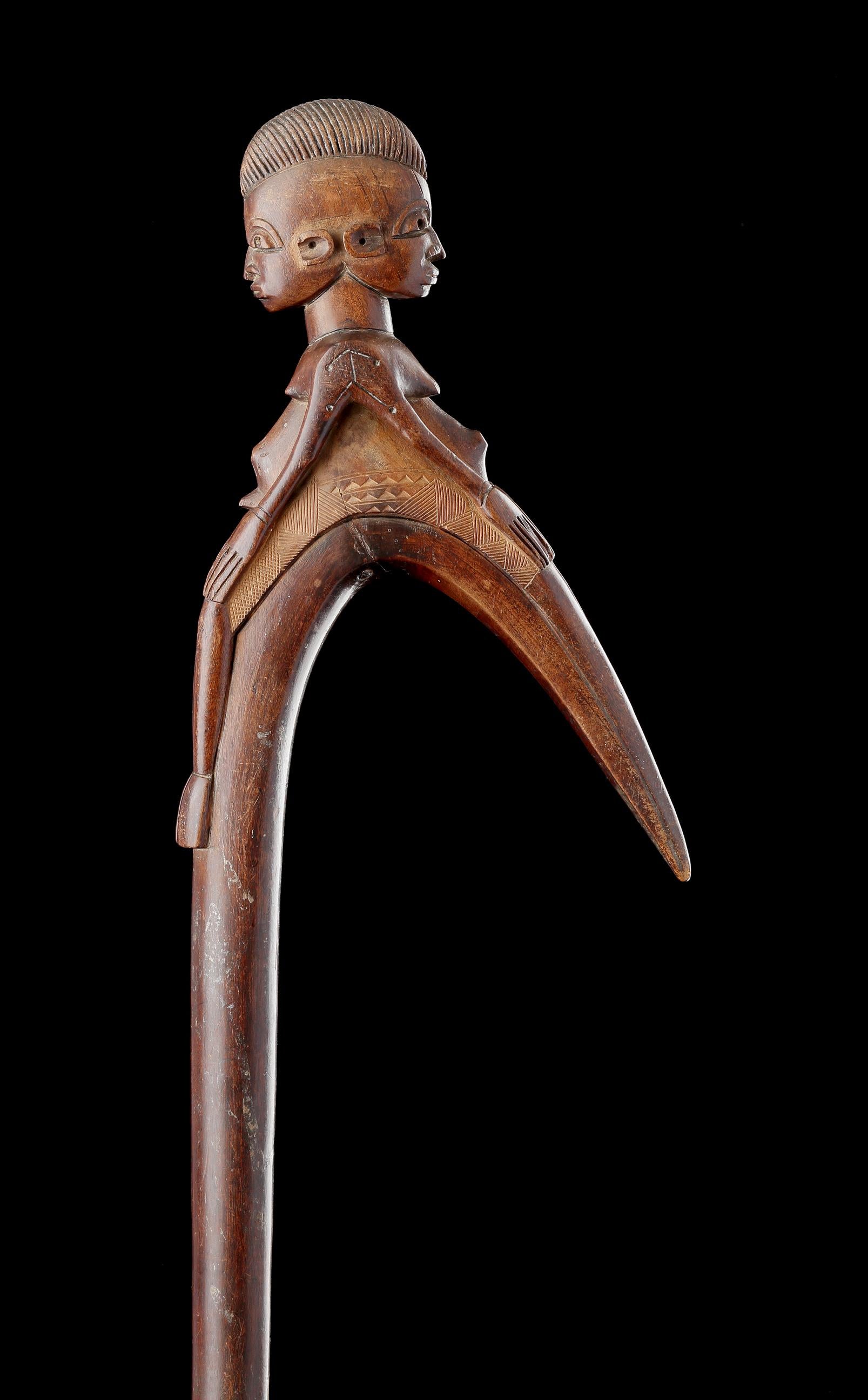 A Very Fine Carved Staff by Sikiré Kambiré (1896 - 1963) For Sale 3
