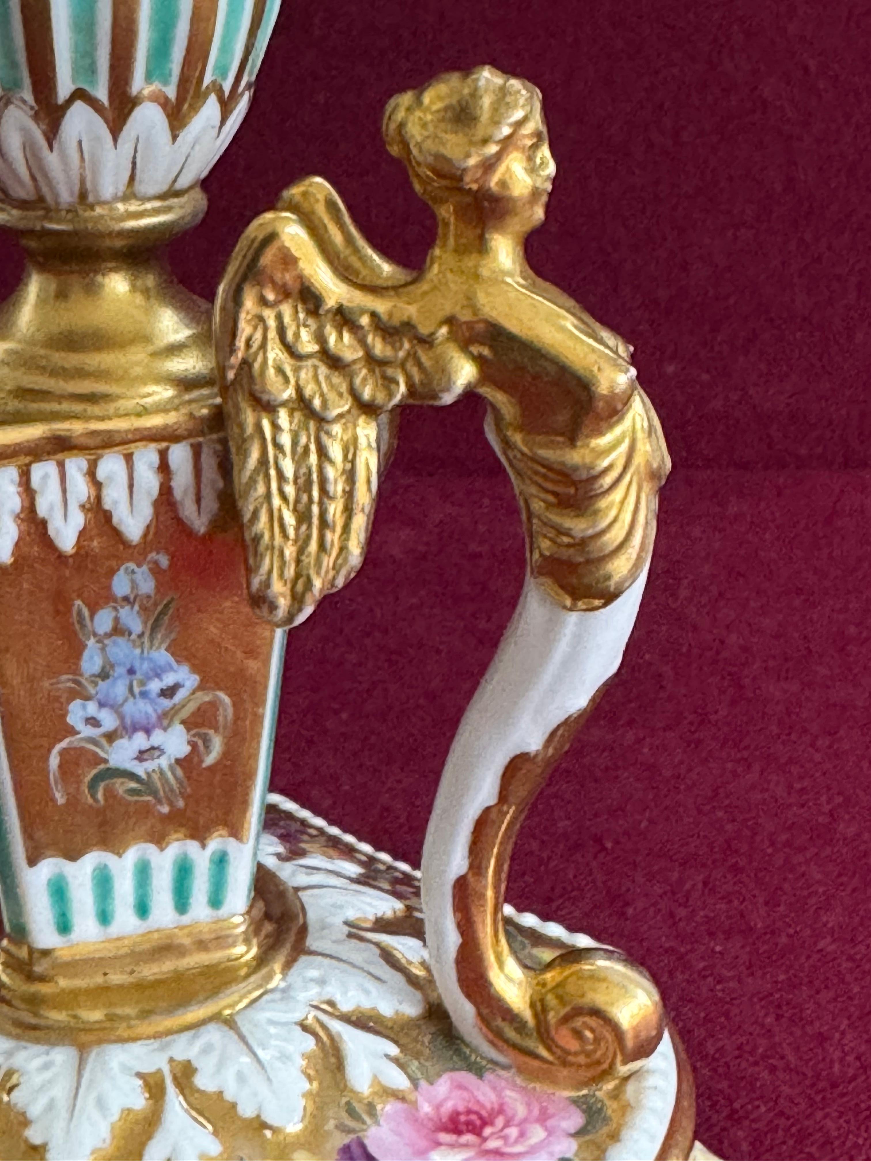 A very fine Coalport Porcelain Library Candlestick c.1815 - 1820 1