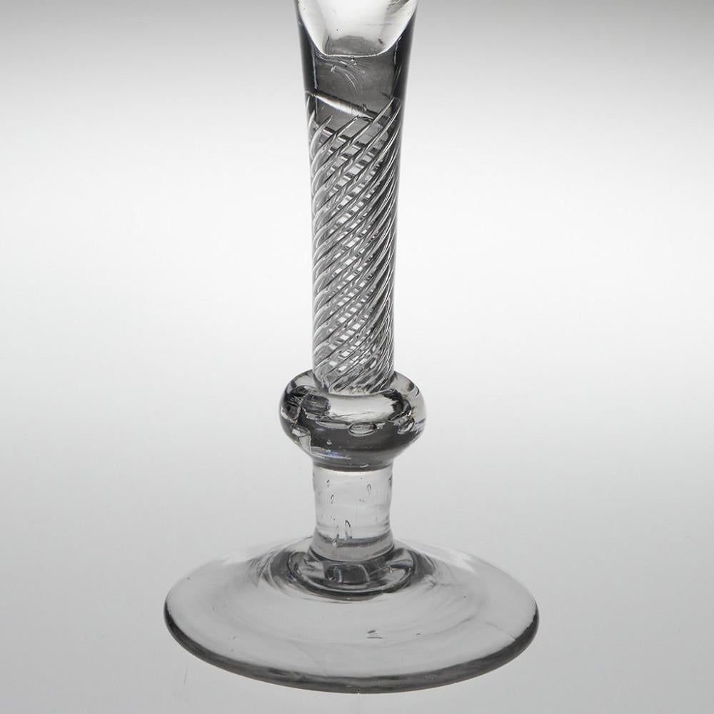 18th Century and Earlier A Very Fine Composite Stem Wine Glass, c1750 For Sale
