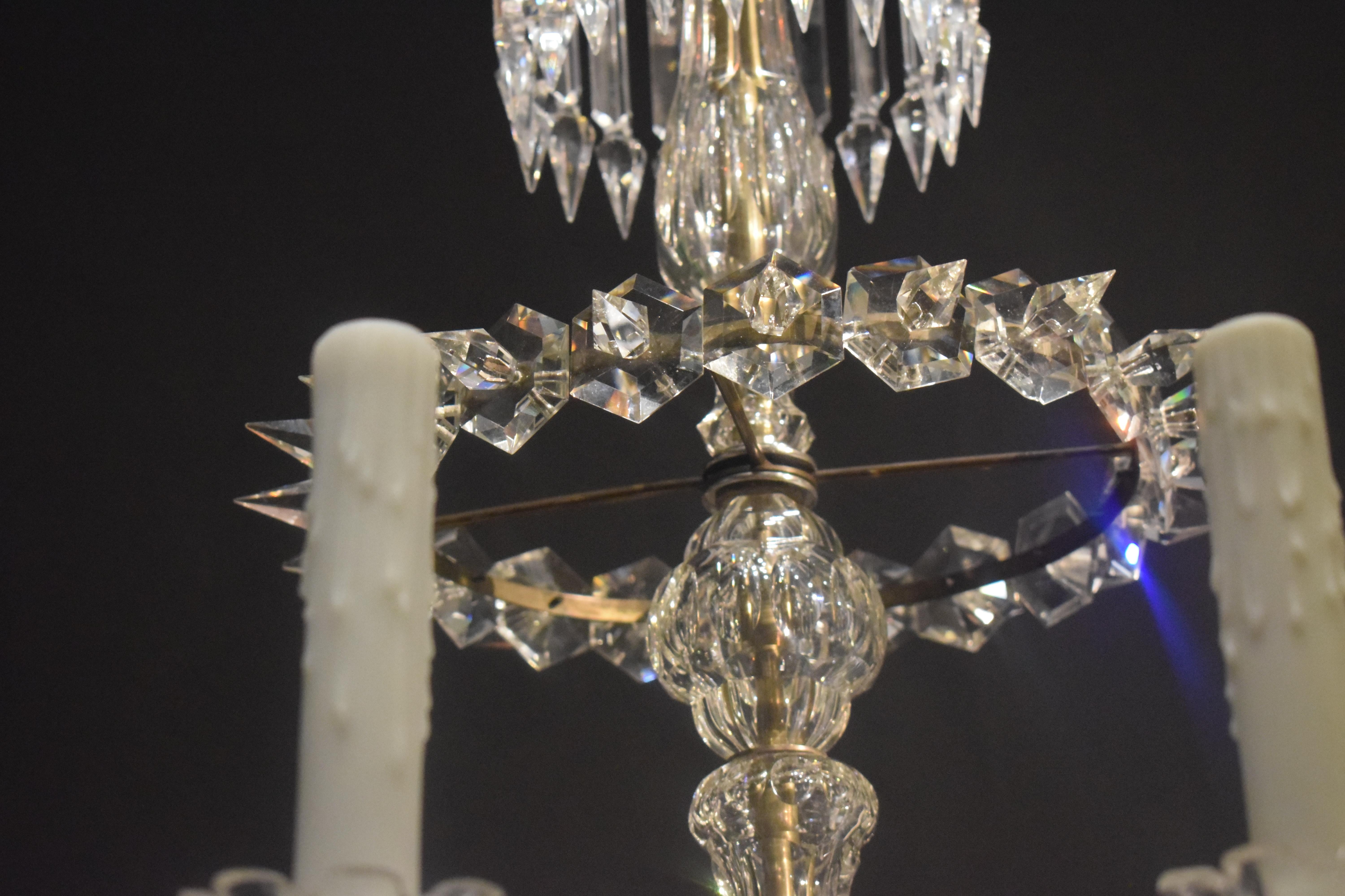 A Very Fine Crystal 10 Light Chandelier by Baccarat For Sale 9