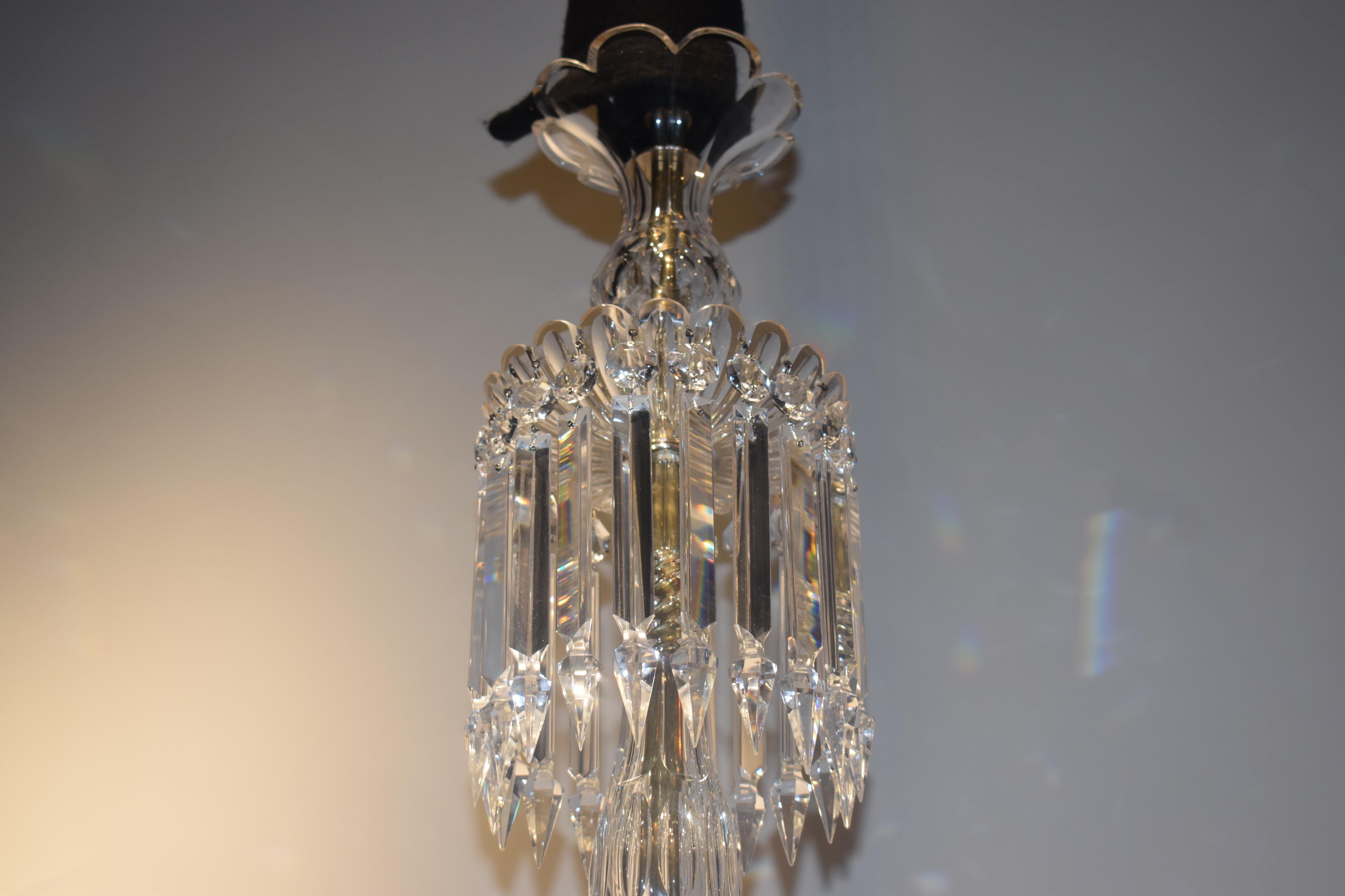 A Very Fine Crystal 10 Light Chandelier by Baccarat In Good Condition For Sale In Atlanta, GA