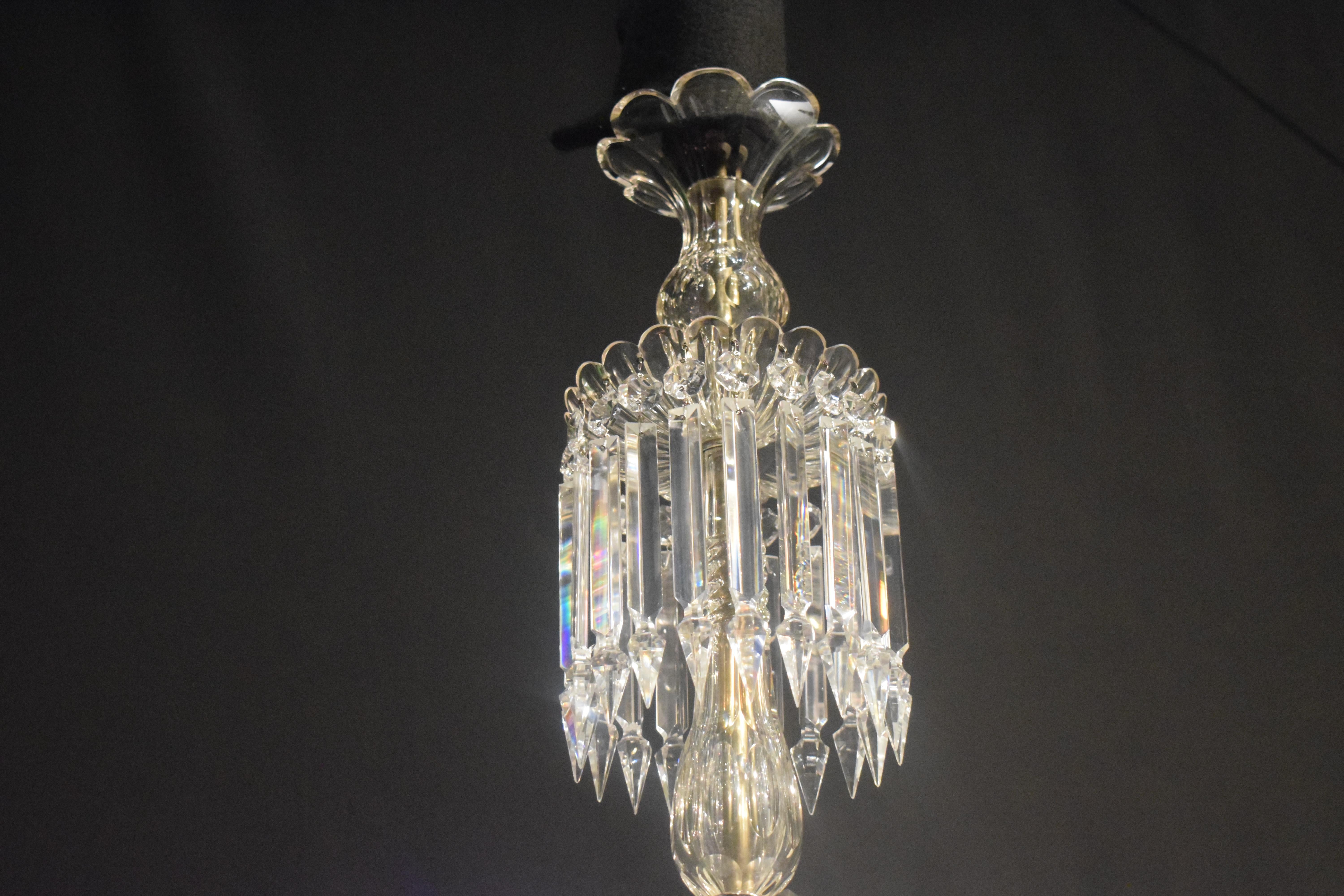 A Very Fine Crystal 10 Light Chandelier by Baccarat For Sale 2