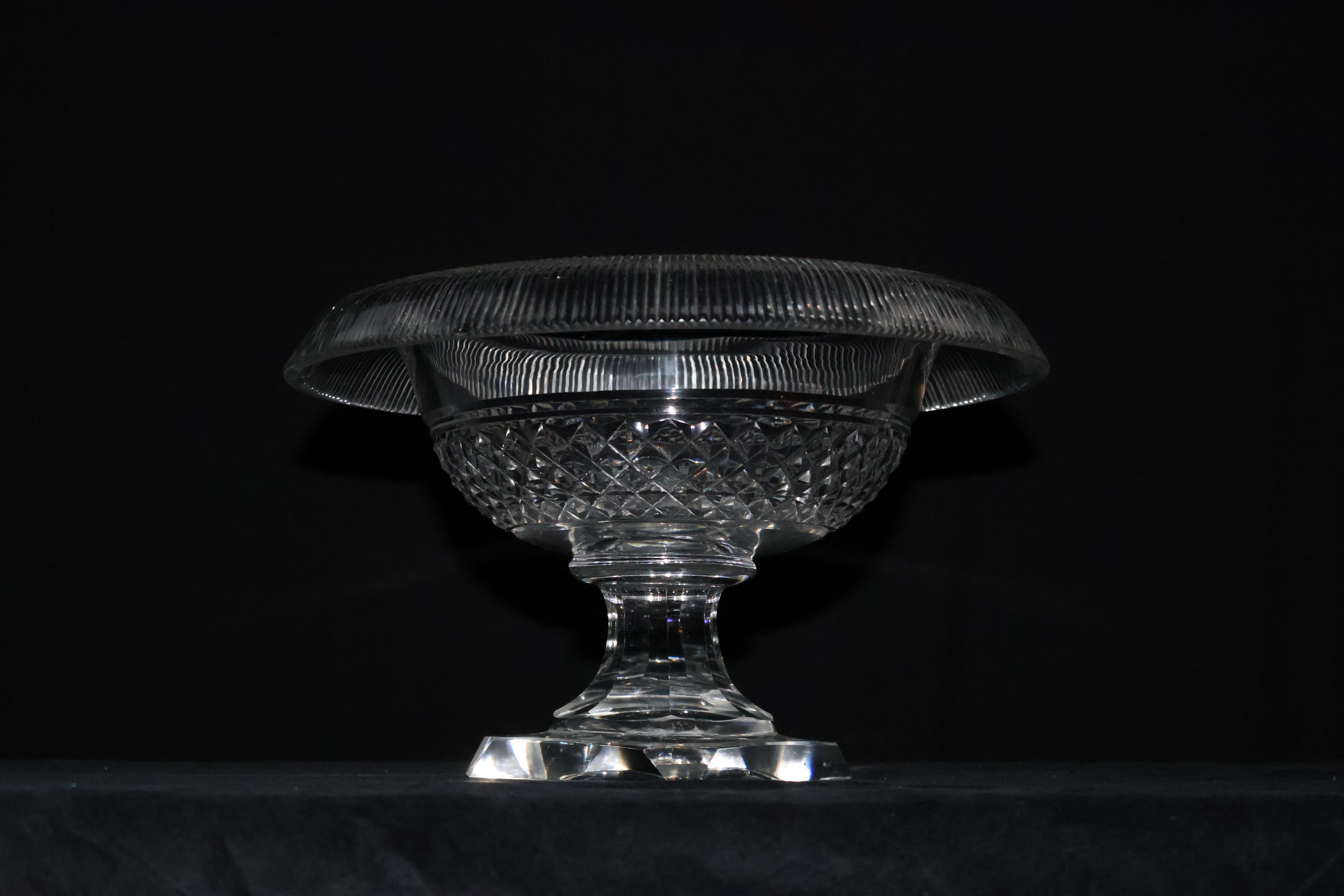 French A Very Fine Cut Crystal Centerpiece  For Sale