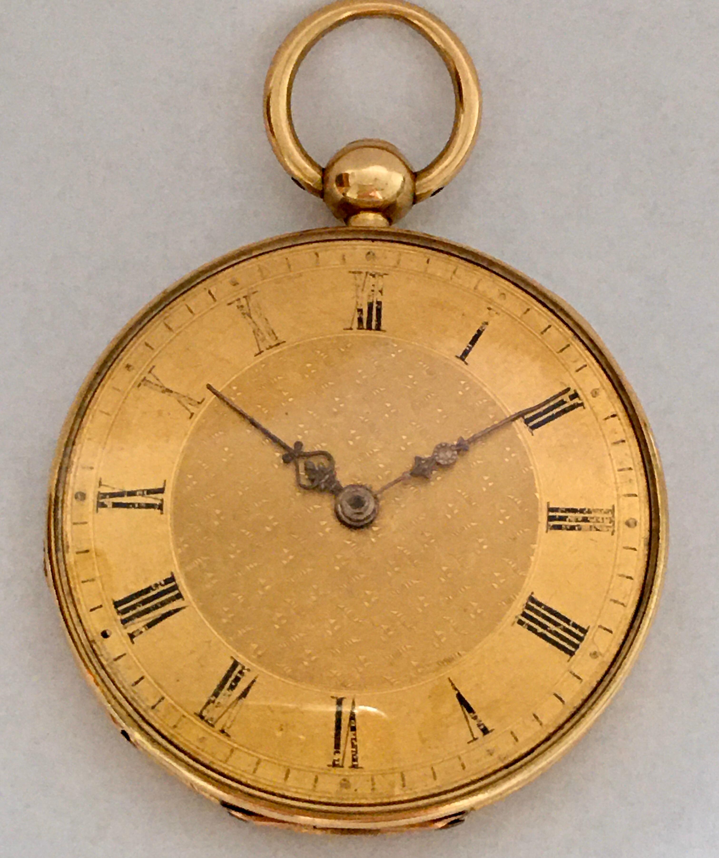 Very Fine Early 18K Gold Key-Wind D. Mottu & Fils A Geneve Small Pocket Watch 3