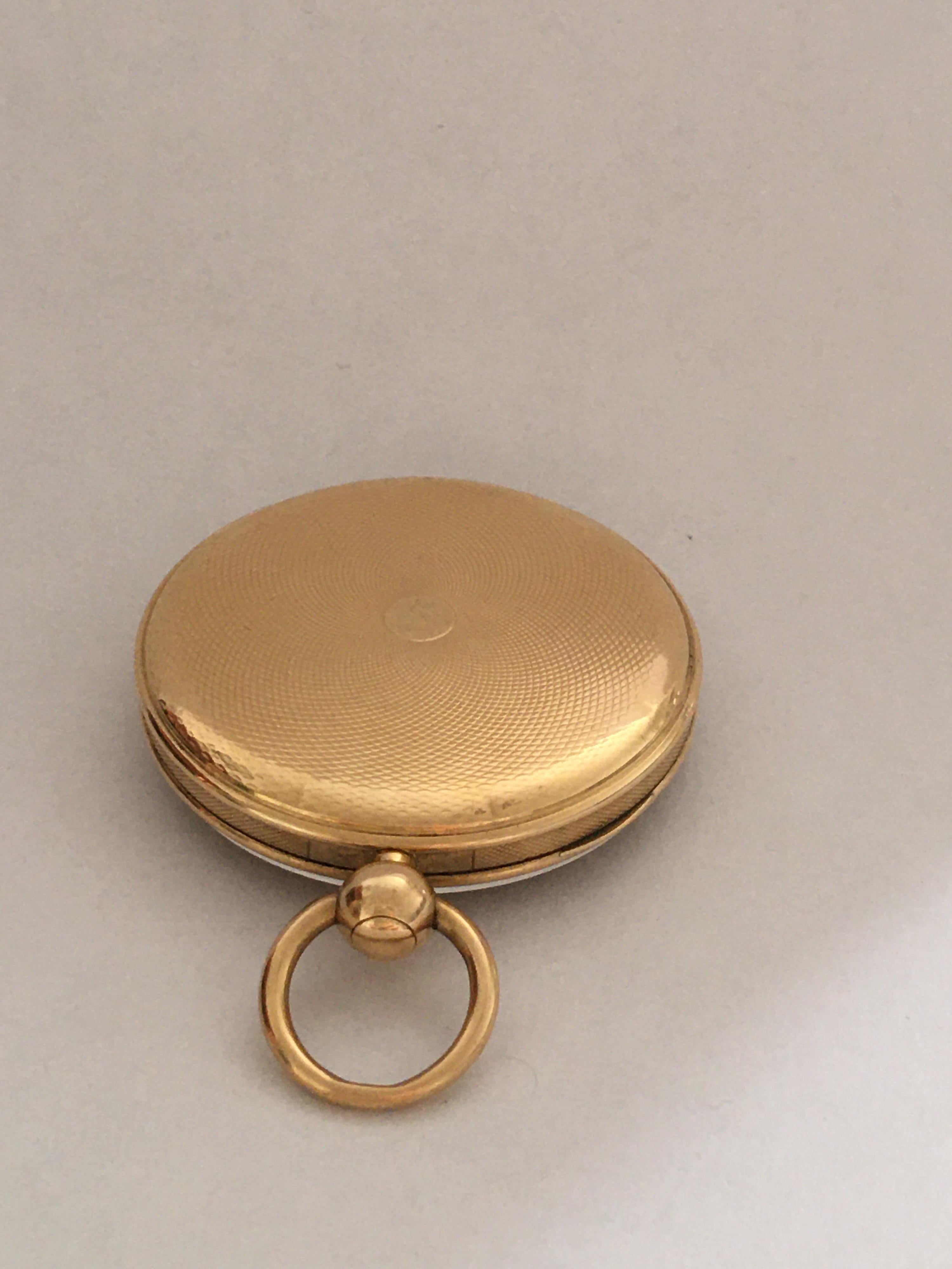 Very Fine Early 18K Gold Key-Wind D. Mottu & Fils A Geneve Small Pocket Watch 4