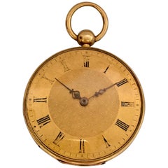 Very Fine Early 18K Gold Key-Wind D. Mottu & Fils A Geneve Small Pocket Watch
