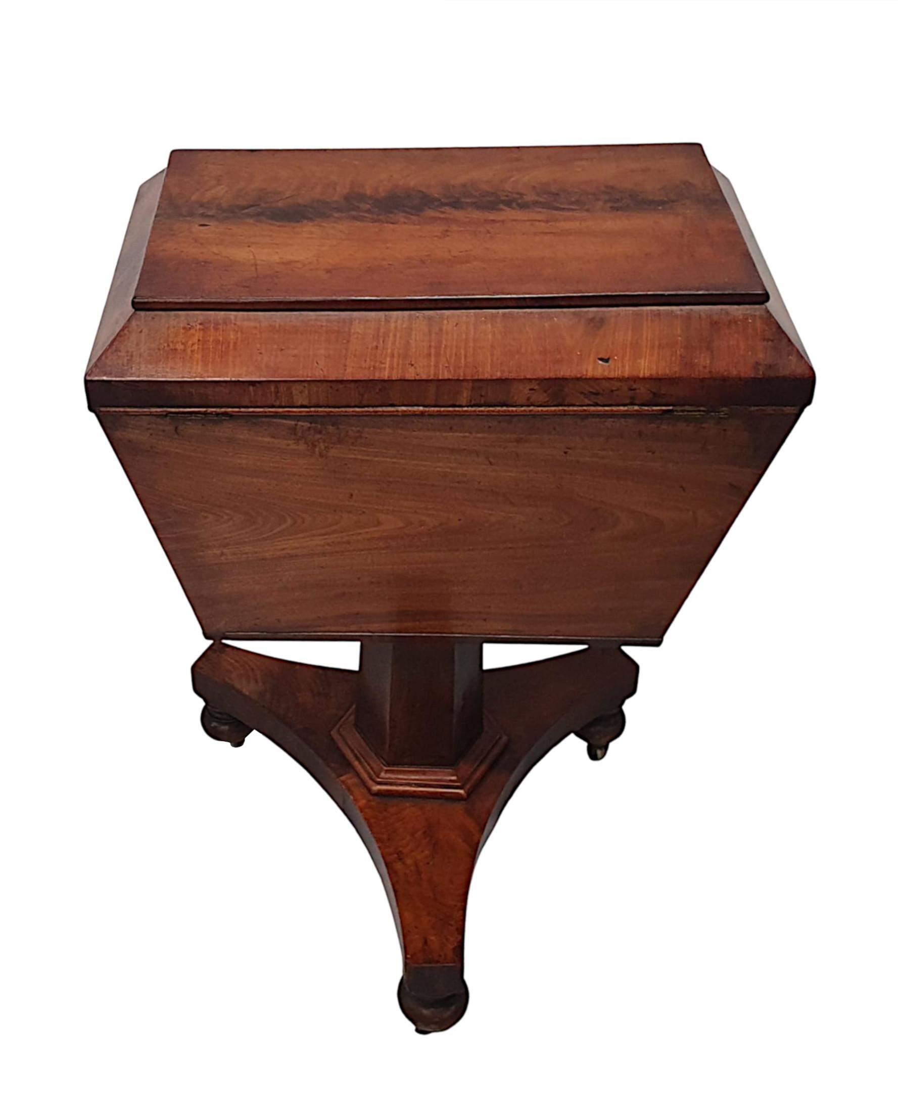 20th Century Very Fine Early 19th Century Flame Mahogany Cellerette For Sale