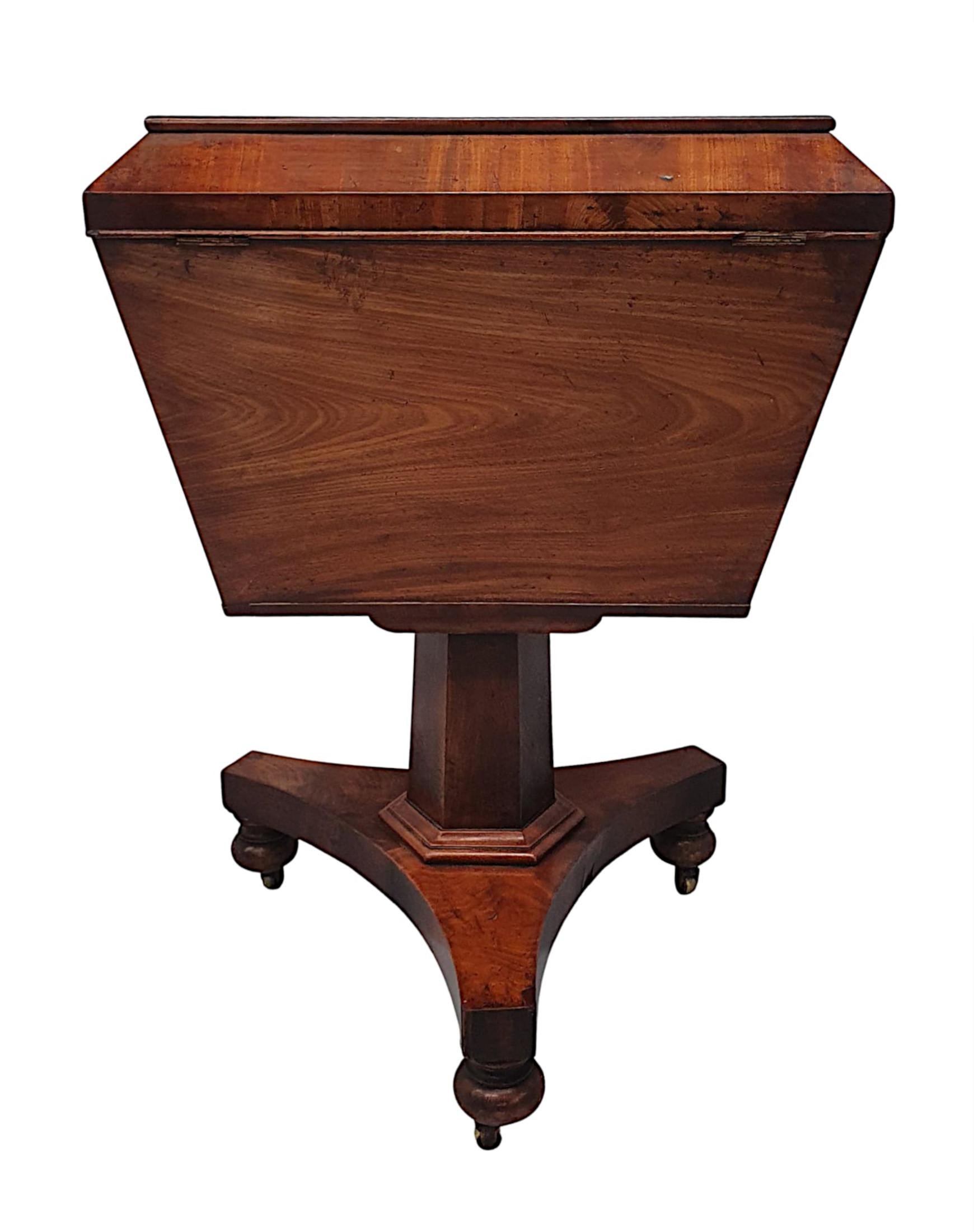 Brass Very Fine Early 19th Century Flame Mahogany Cellerette For Sale
