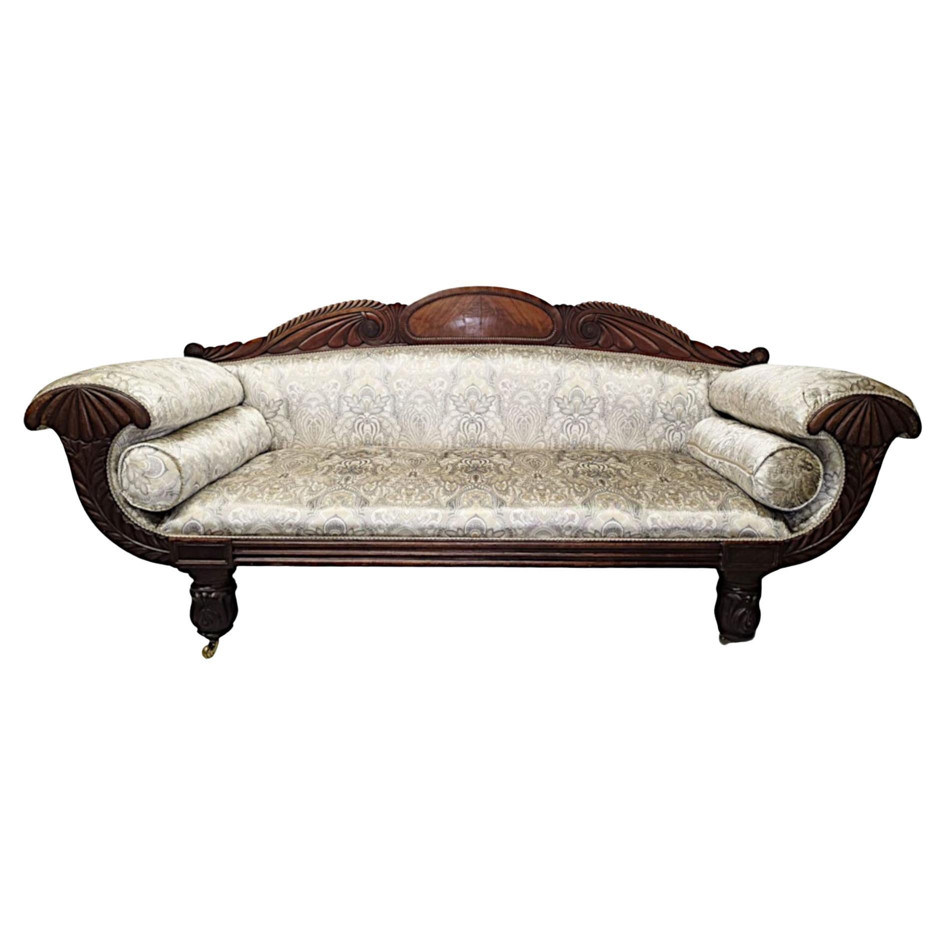 A Very Fine Early 19th Century Irish William IV Double Ended Sofa For Sale