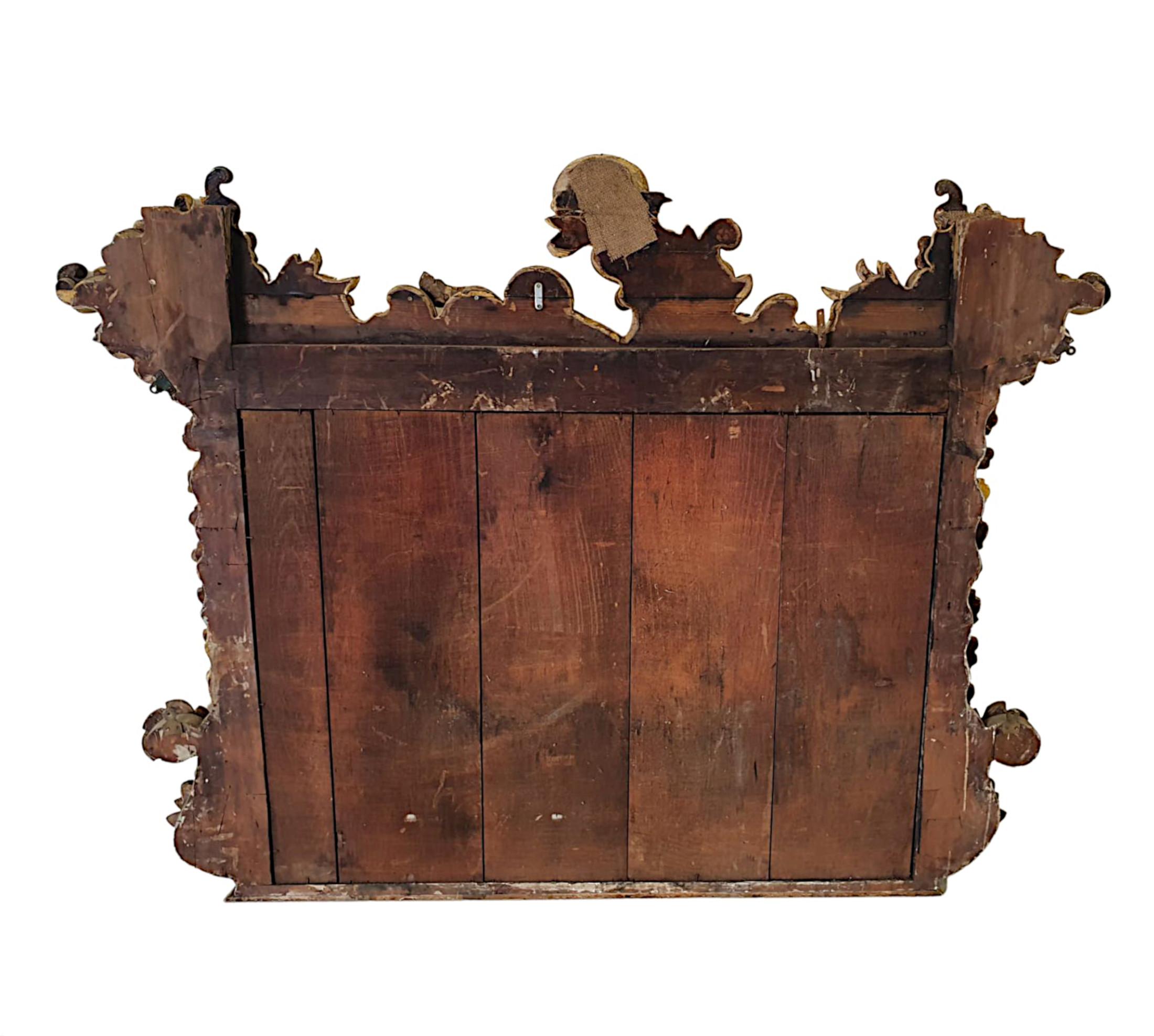 Irischer William IV.-Overmantle-Spiegel aus vergoldetem Holz, frühes 19. Jahrhundert im Angebot 1