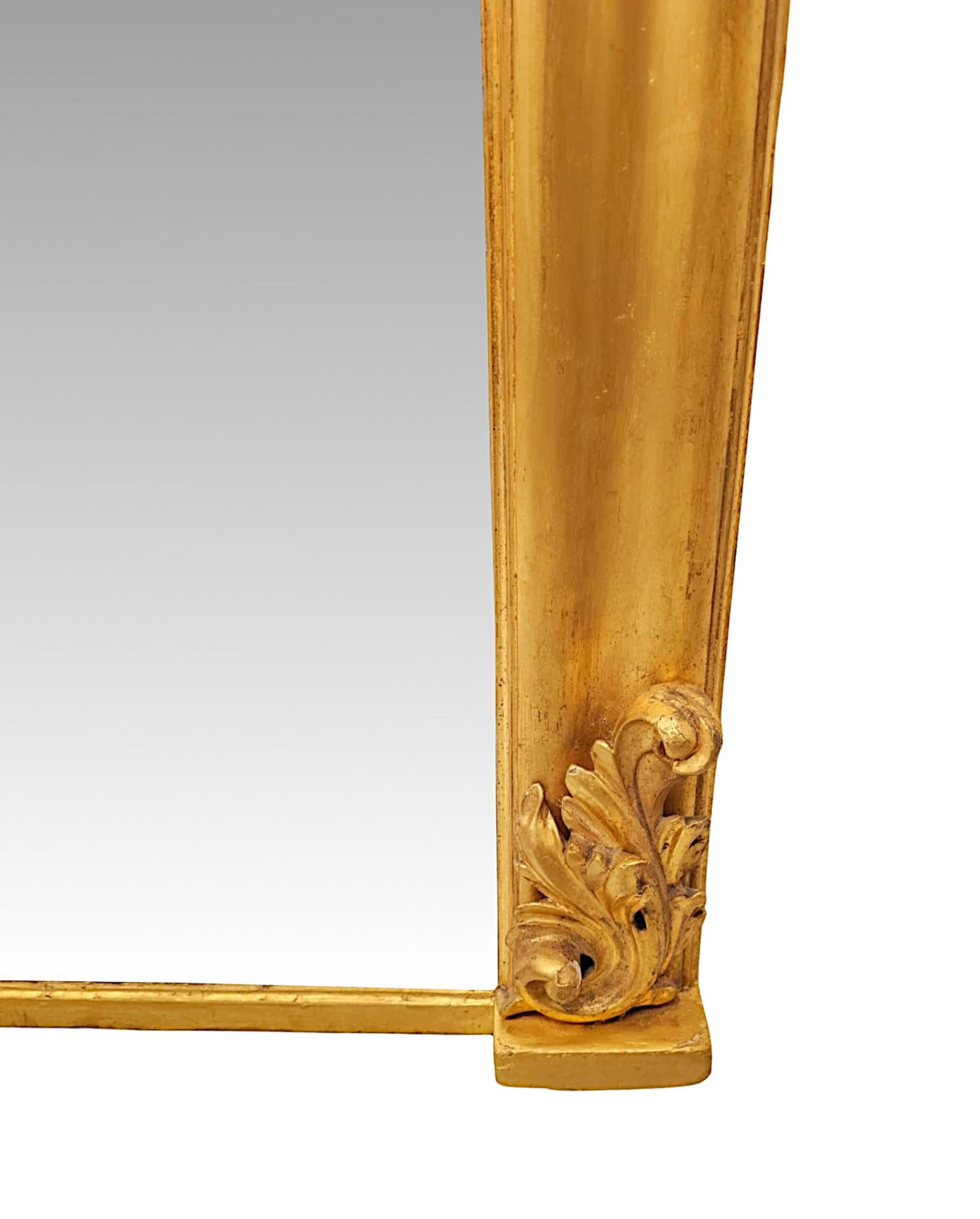 Très beau miroir à trumeau en bois doré du début du XIXe siècle de William IV en vente 1