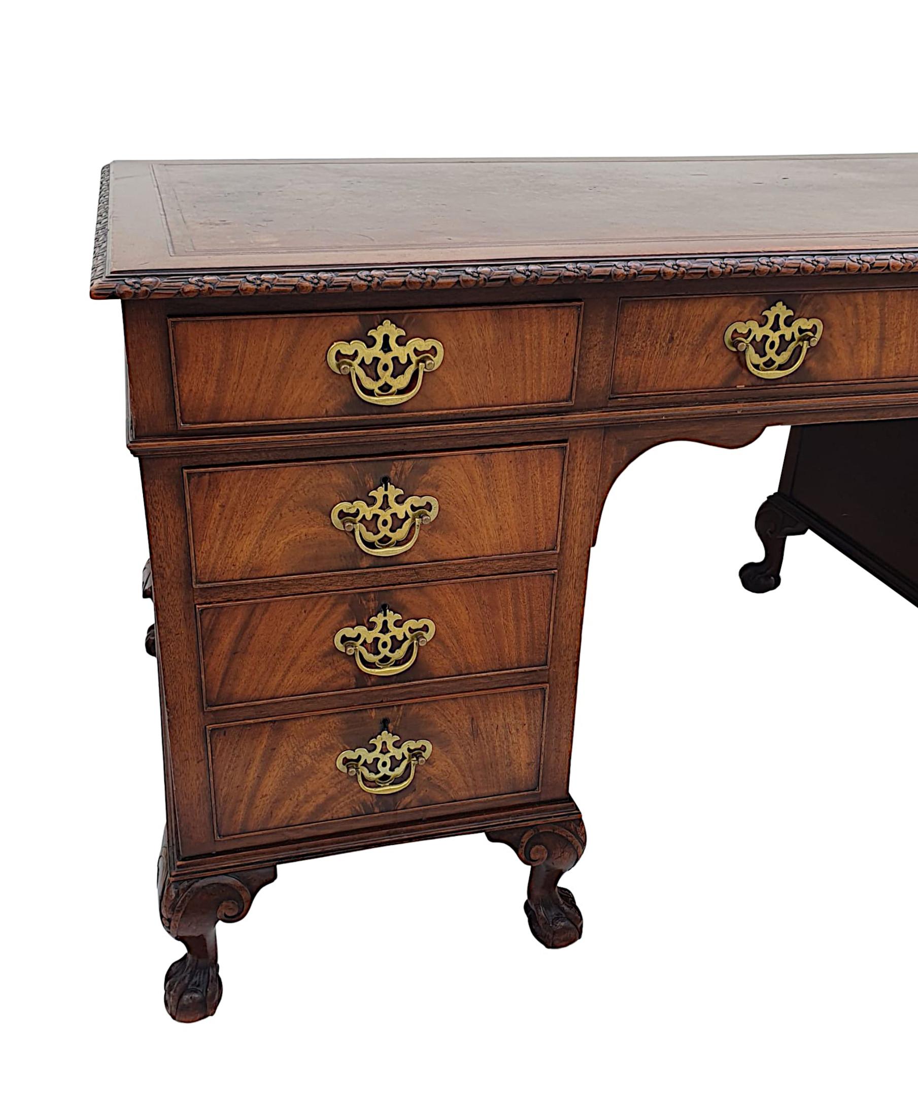 English Very Fine Early 20th Century Desk Labelled Waring and Gillow For Sale