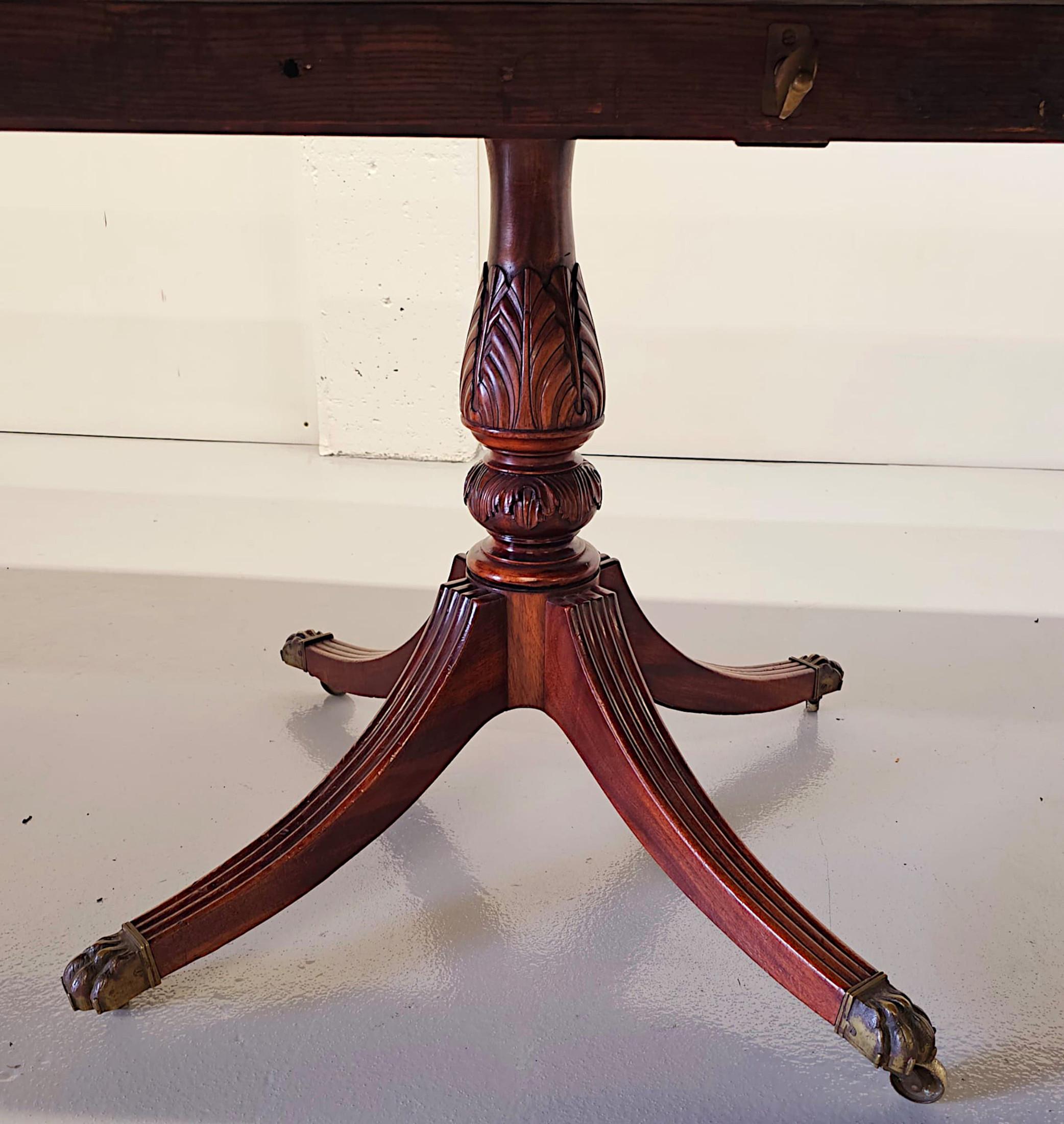 A Very Fine Early 20th Century Regency Style D-End Dining Room Table For Sale 3