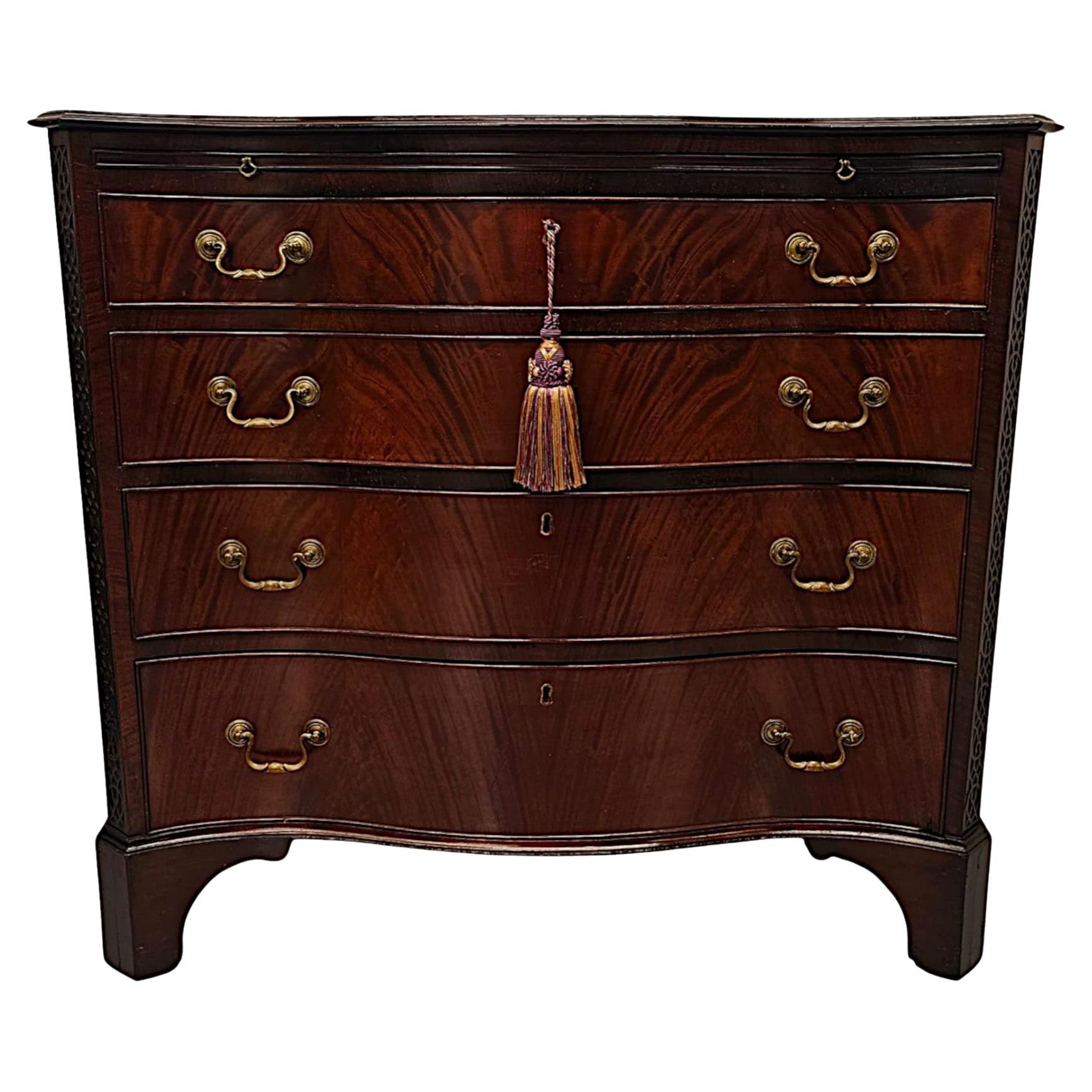 A Very Fine Early 20th Century Serpentine Chest of Drawers