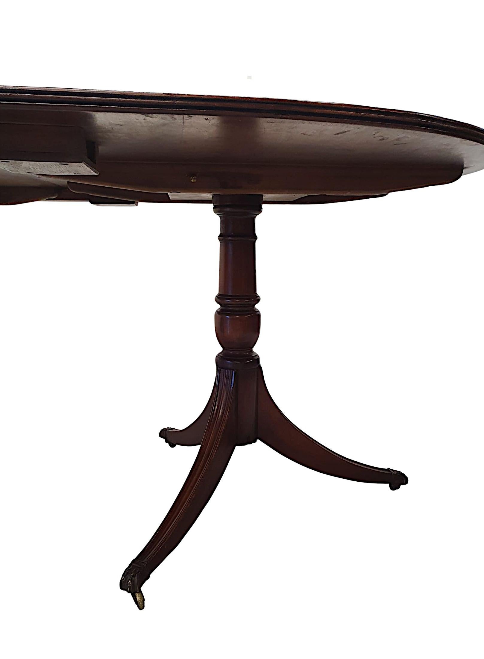 Very Fine Early 20th Century Twin Pillar Dining Table For Sale 2